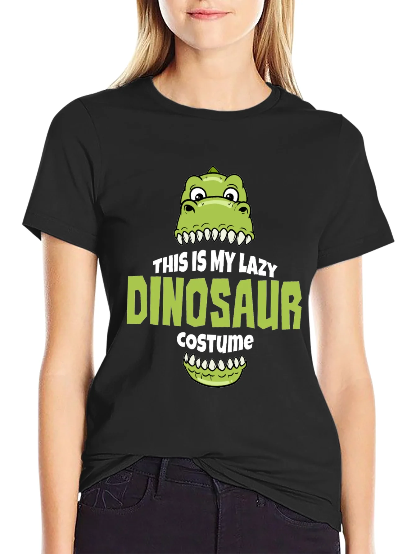 Lazy Dinosaur Costume T-Shirt Funny Halloween