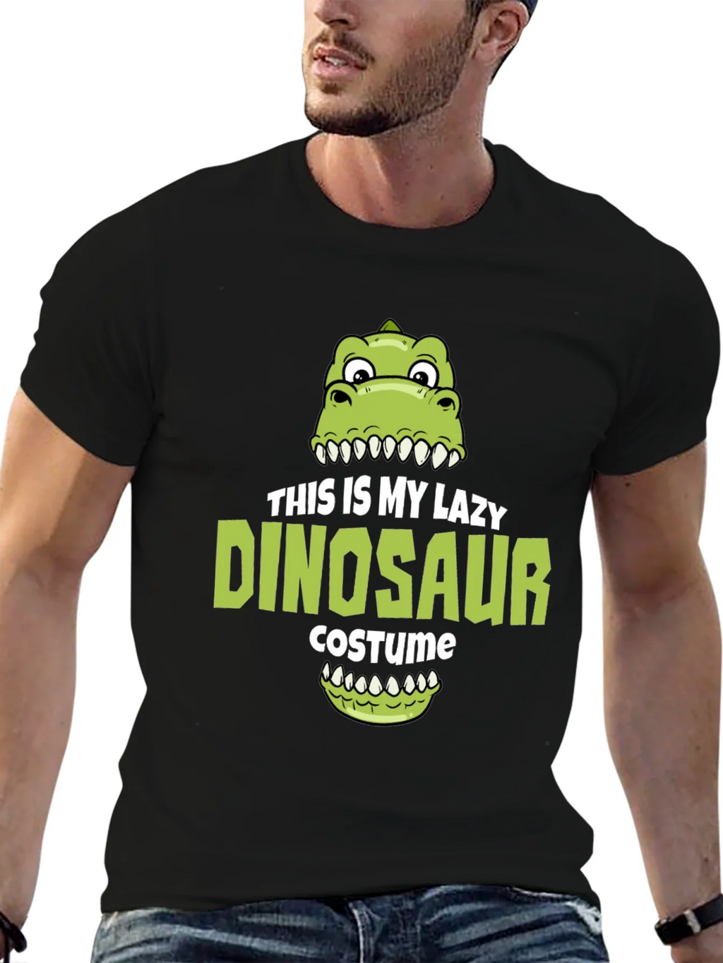Lazy Dinosaur Costume T-Shirt Funny Halloween