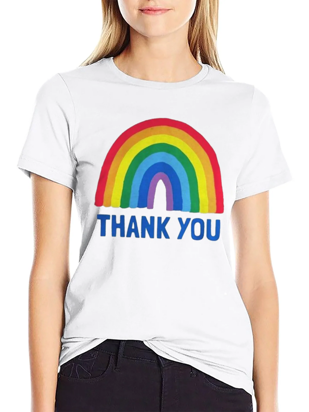 Rainbow Thank You Graphic Tee - Unisex