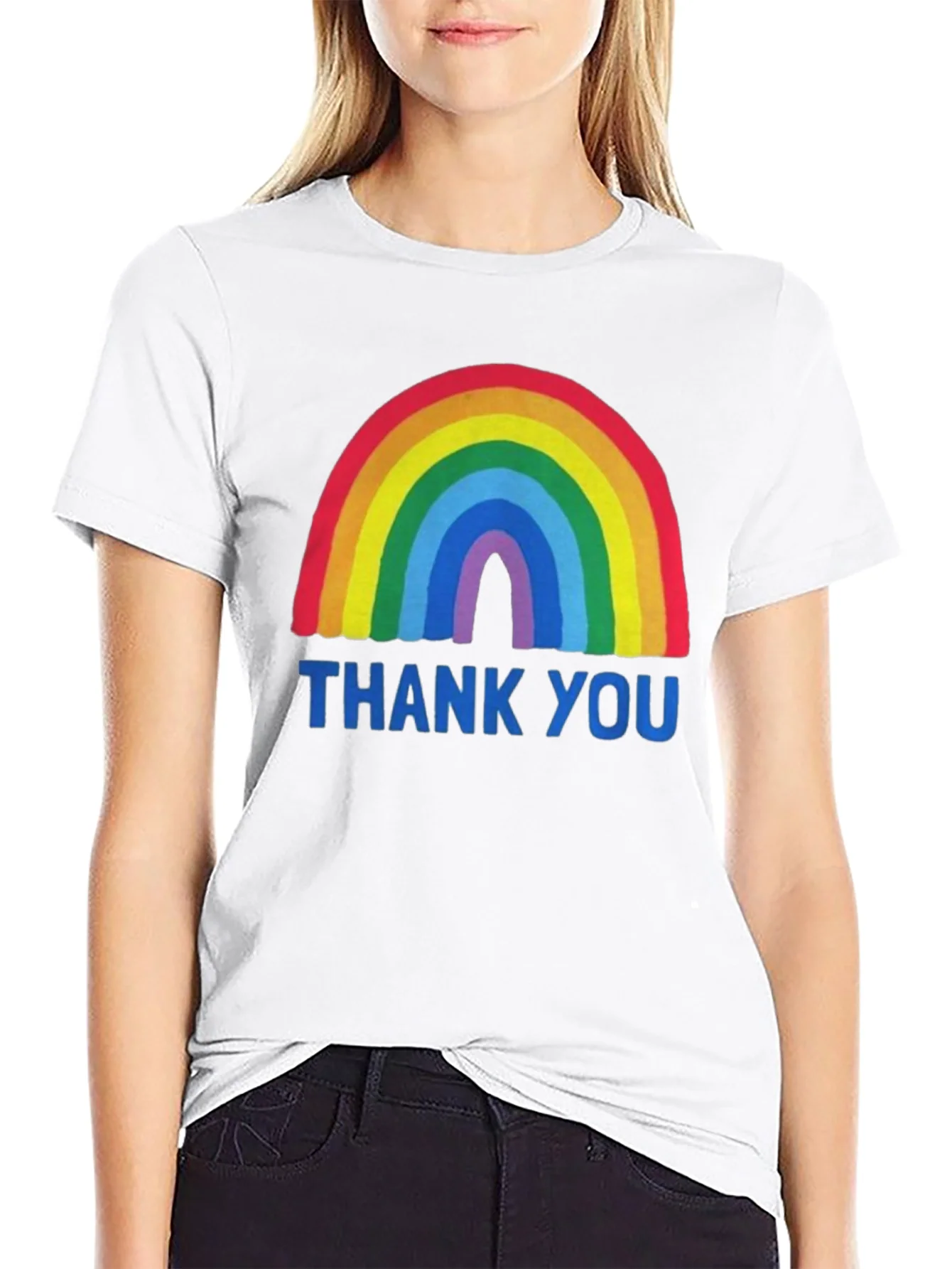 Rainbow Thank You Graphic Tee - Unisex