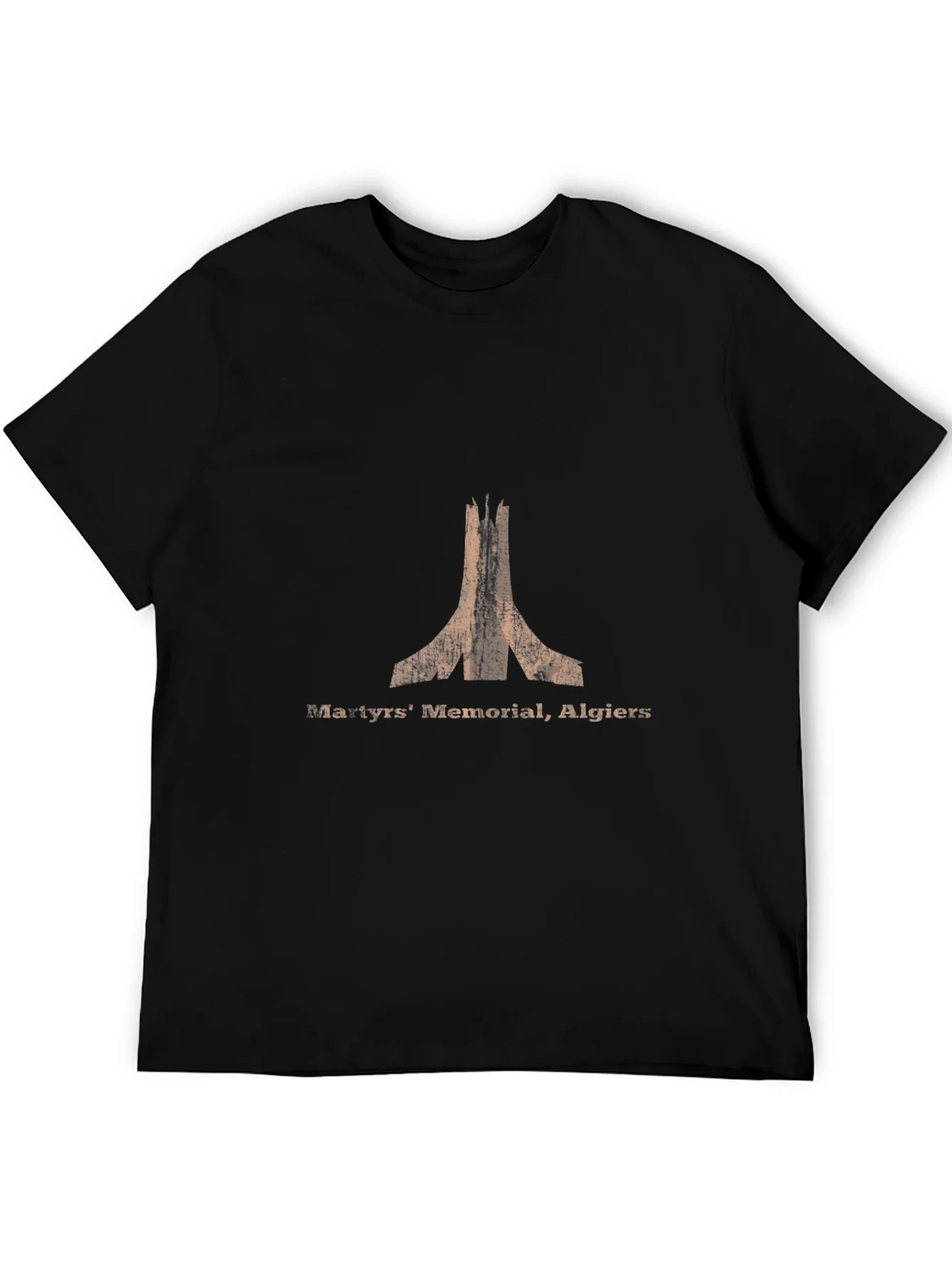 Martyrs Memorial Algiers T-Shirt - Vintage Black Cotton Tee