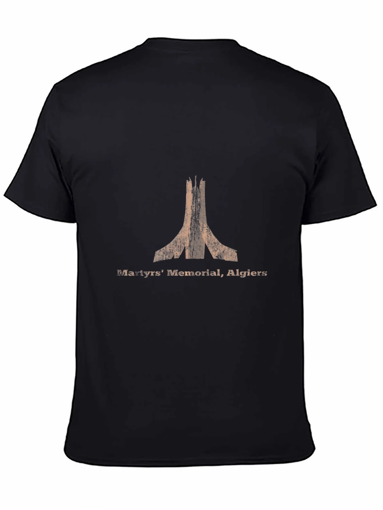 Martyrs Memorial Algiers T-Shirt - Vintage Black Cotton Tee