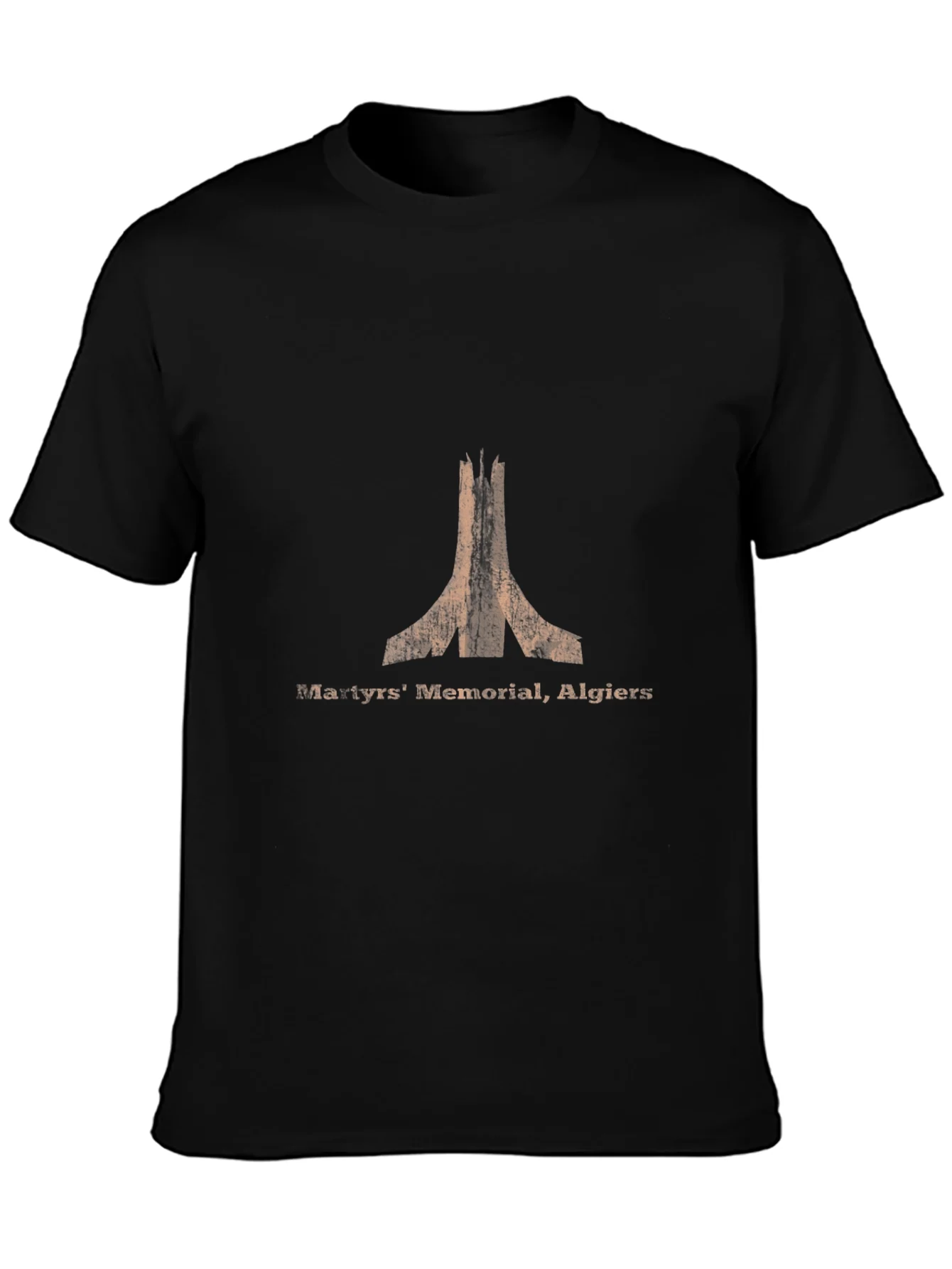 Martyrs Memorial Algiers T-Shirt - Vintage Black Cotton Tee