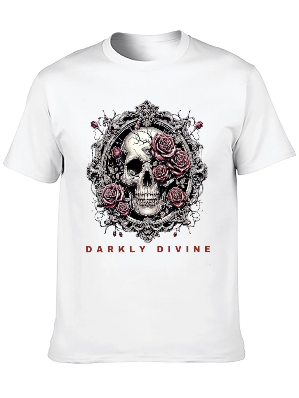 Darkly Divine Skull & Roses Graphic T-Shirt