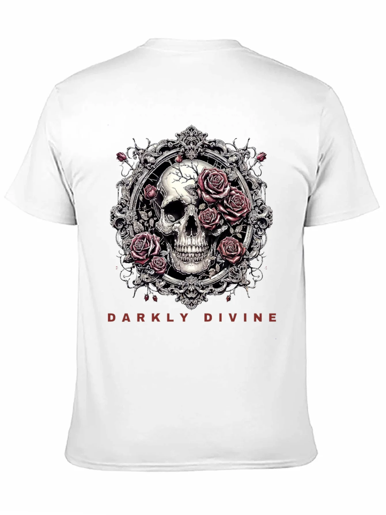 Darkly Divine Skull & Roses Graphic T-Shirt