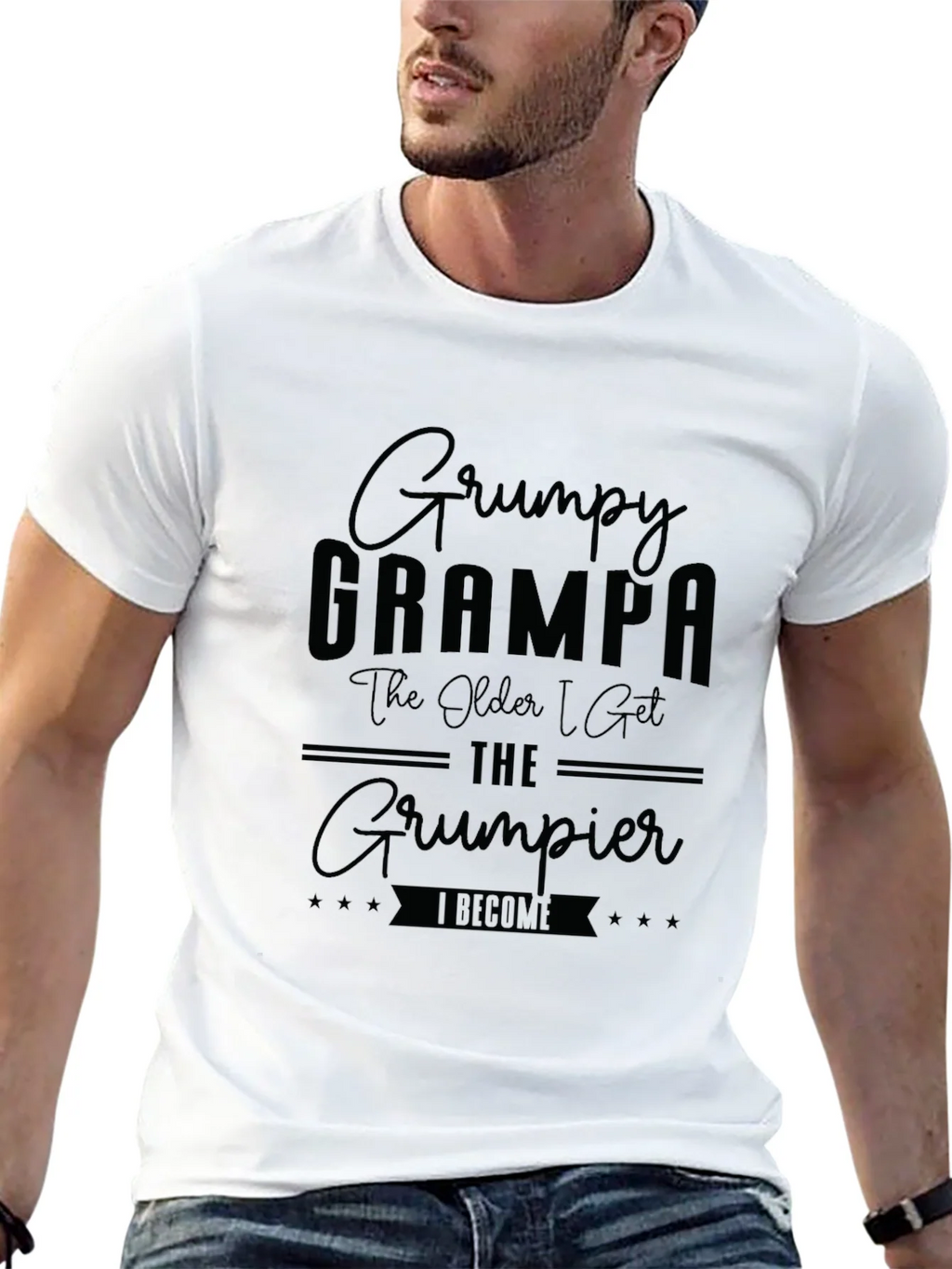 Grumpy Grampa Graphic T-Shirt - Funny Grandpa Tee