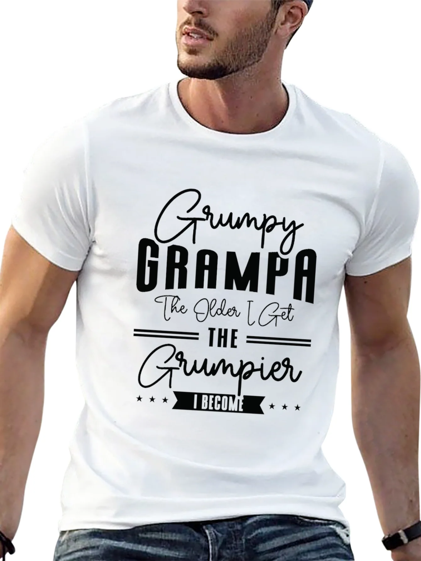 Grumpy Grampa Graphic T-Shirt - Funny Grandpa Tee