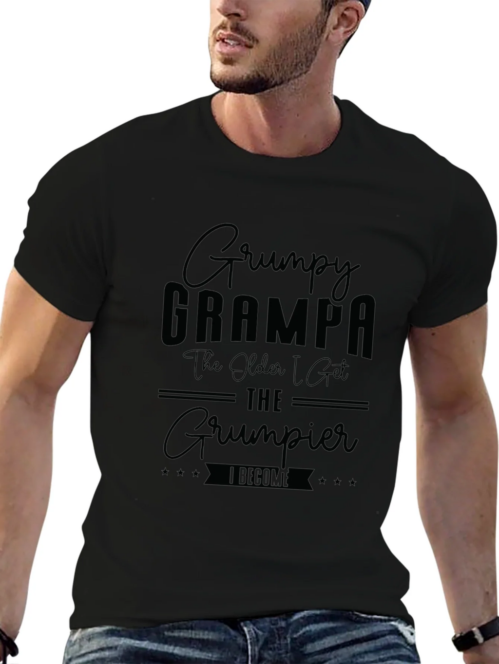 Grumpy Grampa Graphic T-Shirt - Funny Grandpa Tee