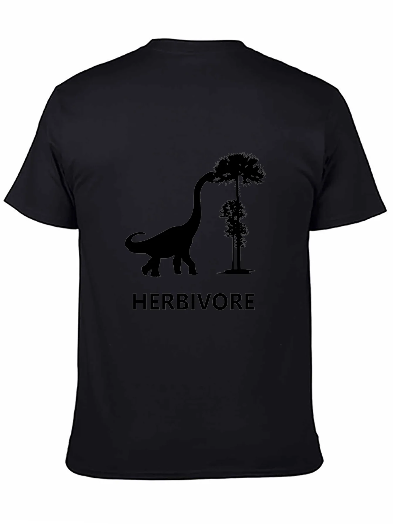 Herbivore Dinosaur T-Shirt - Black Graphic Tee