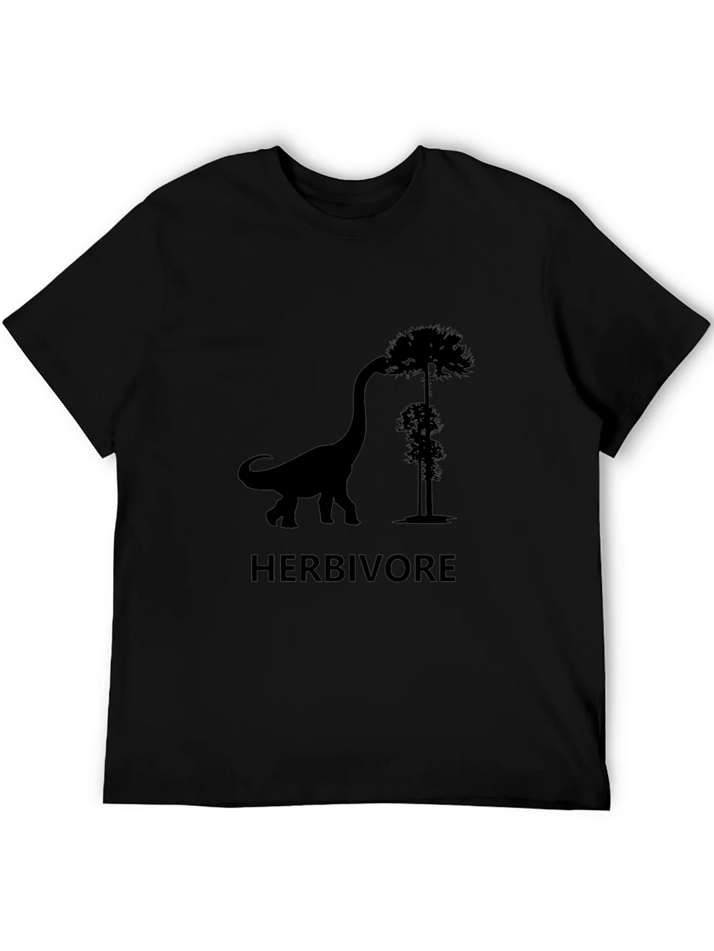Herbivore Dinosaur T-Shirt - Black Graphic Tee