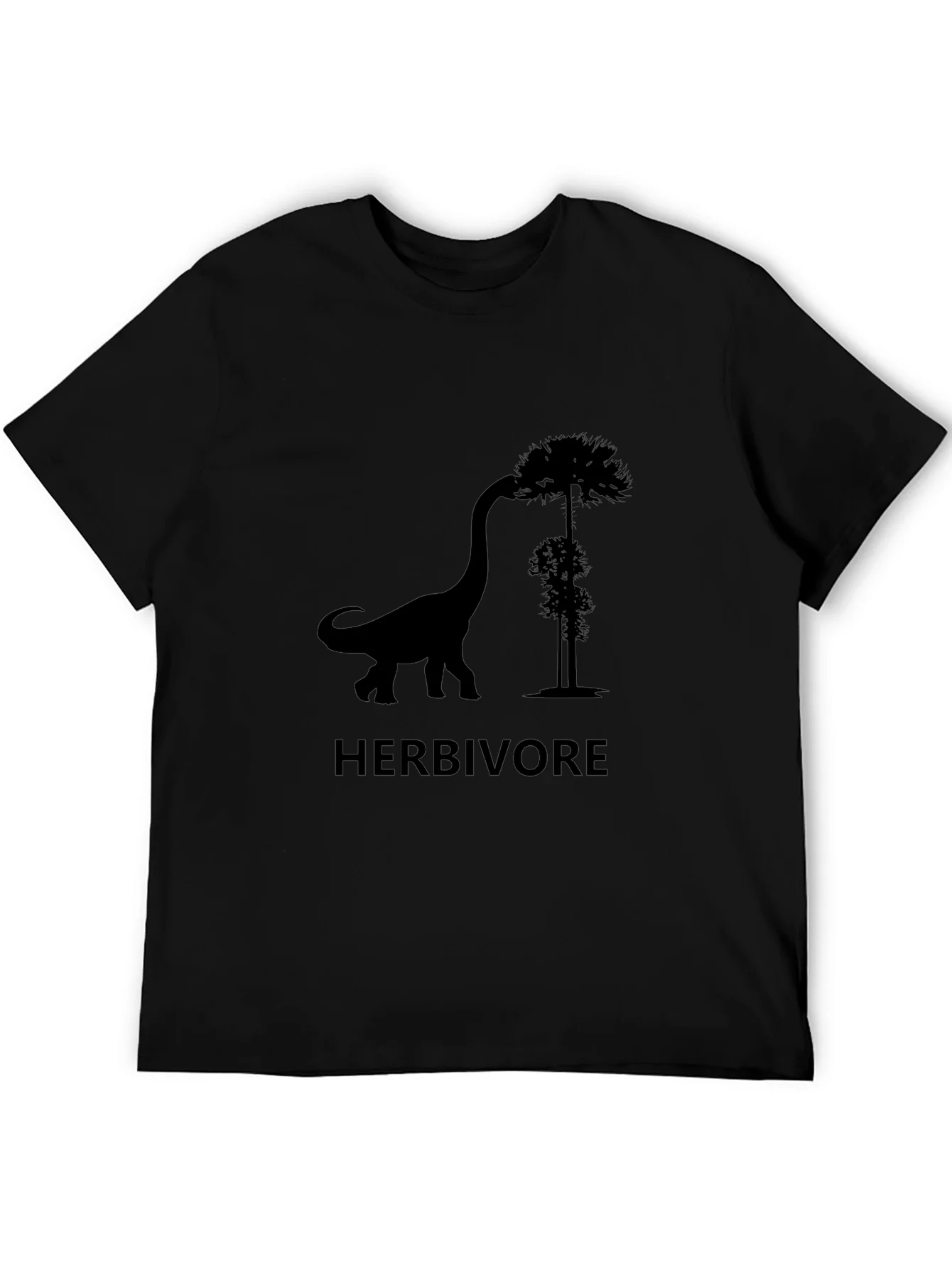 Herbivore Dinosaur T-Shirt - Black Graphic Tee