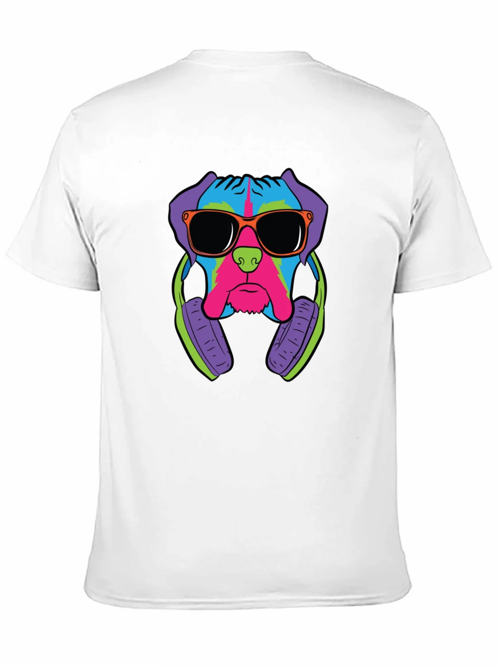 Cool Dog Graphic Tee - Black Cotton T-Shirt