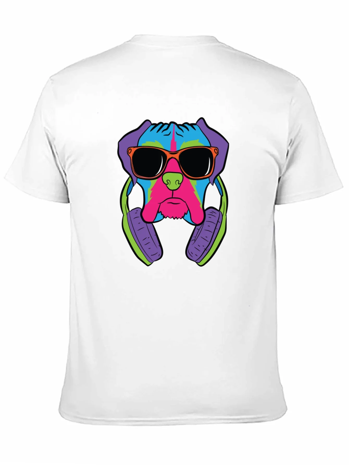 Cool Dog Graphic Tee - Black Cotton T-Shirt