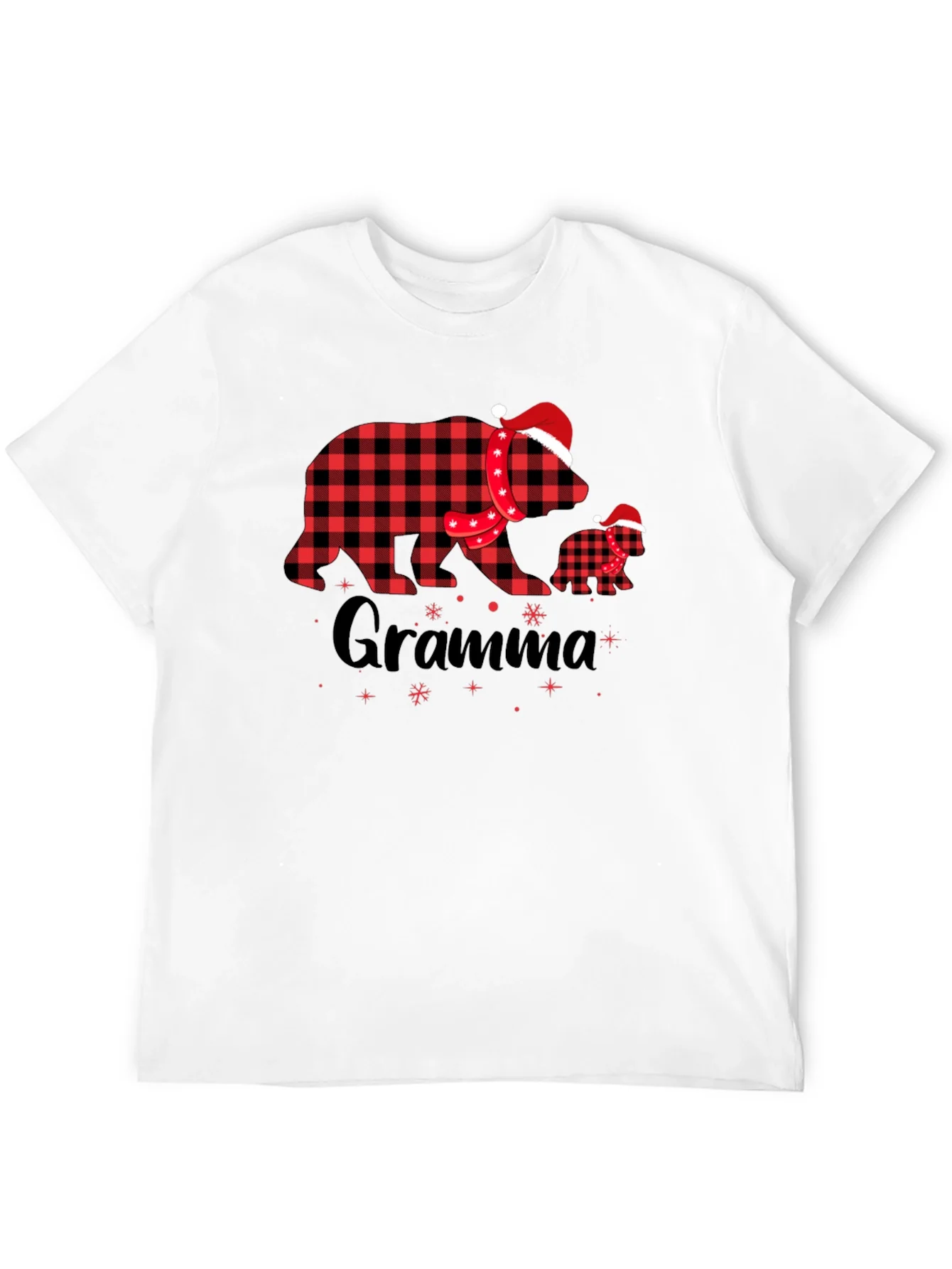 Gramma Bear Plaid Christmas T-Shirt