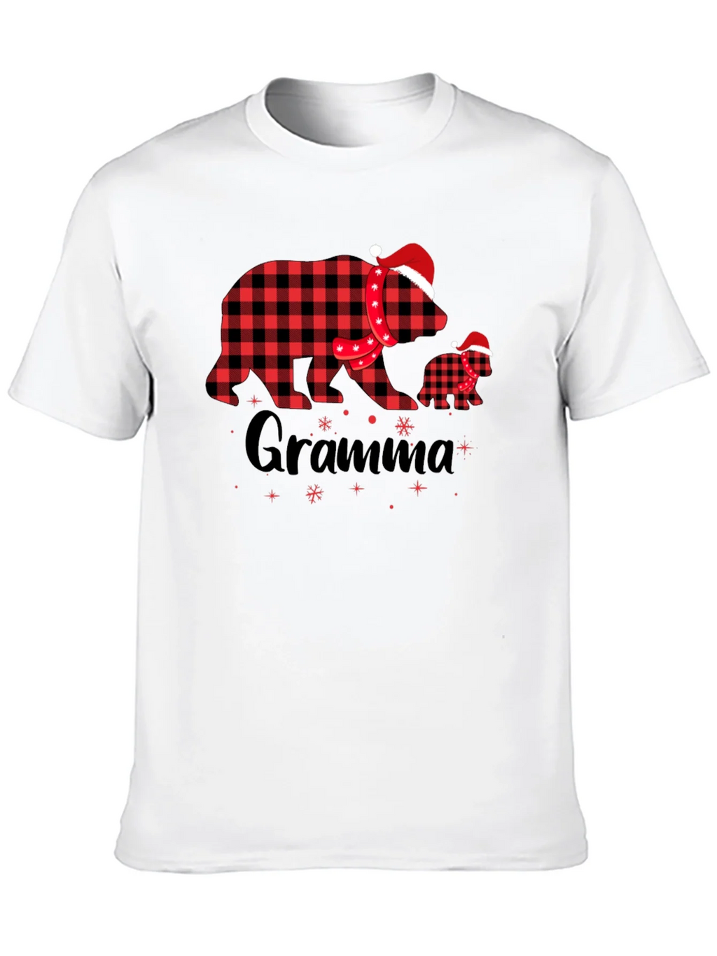 Gramma Bear Plaid Christmas T-Shirt