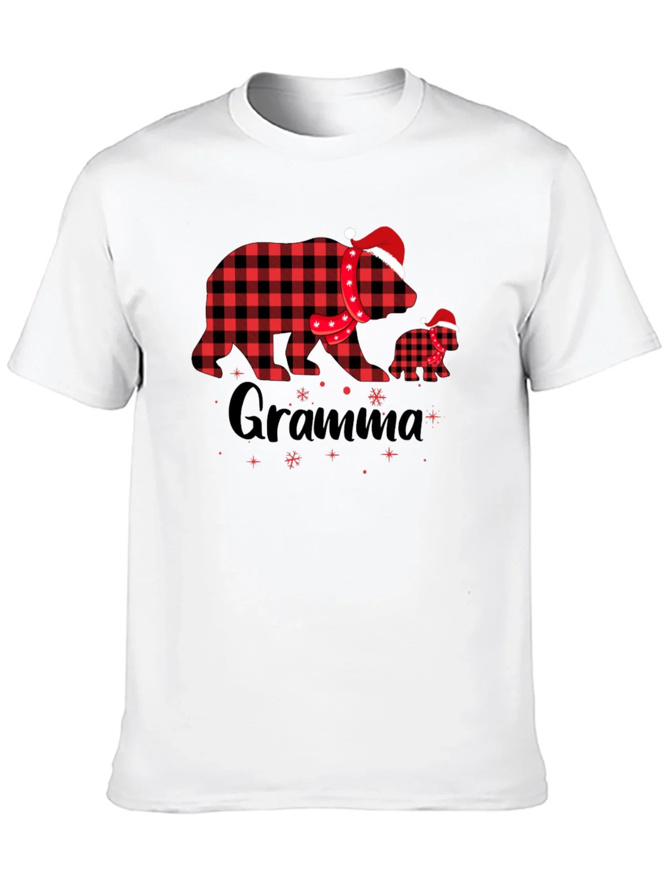 Gramma Bear Plaid Christmas T-Shirt