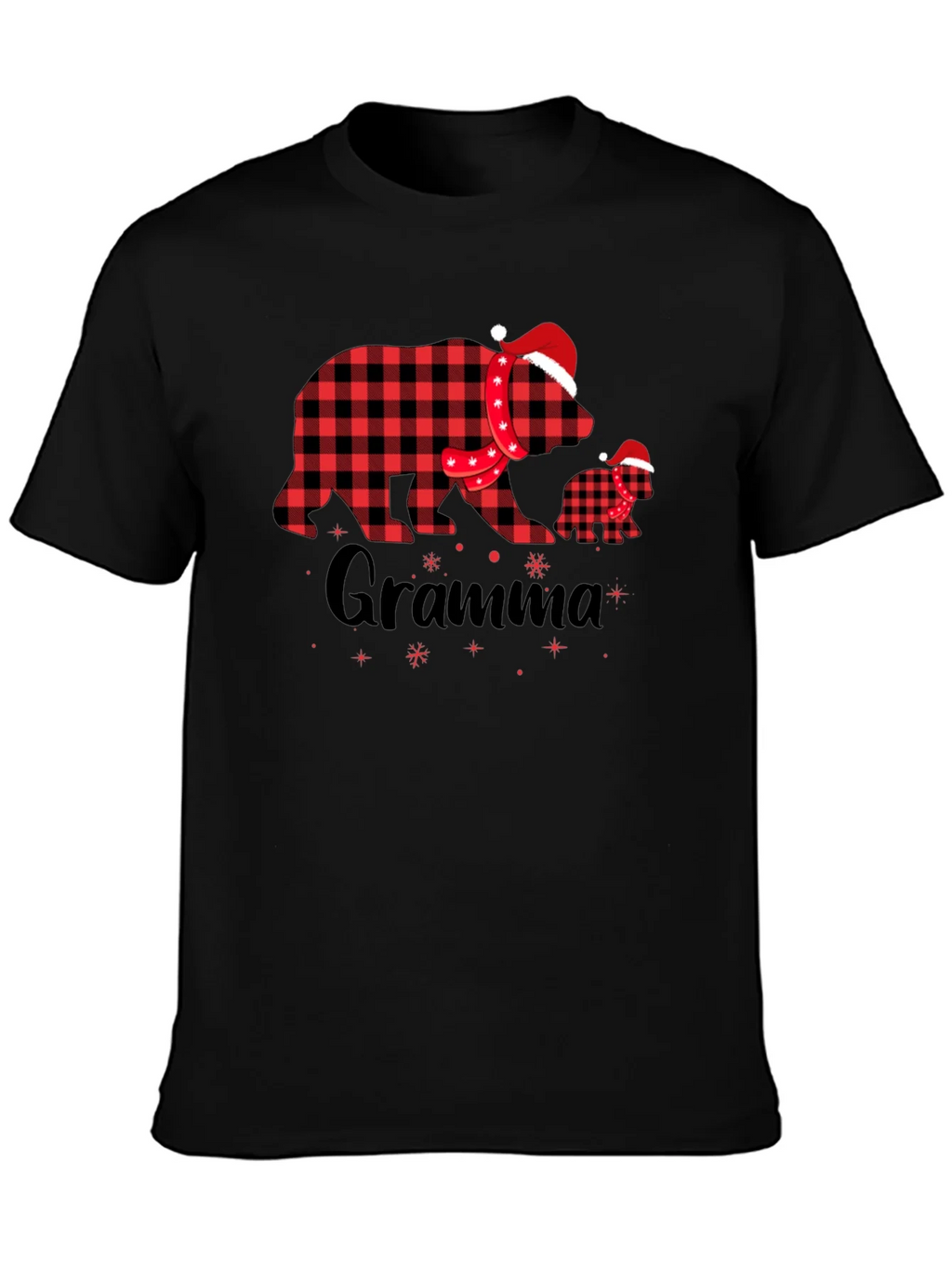 Gramma Bear Plaid Christmas T-Shirt
