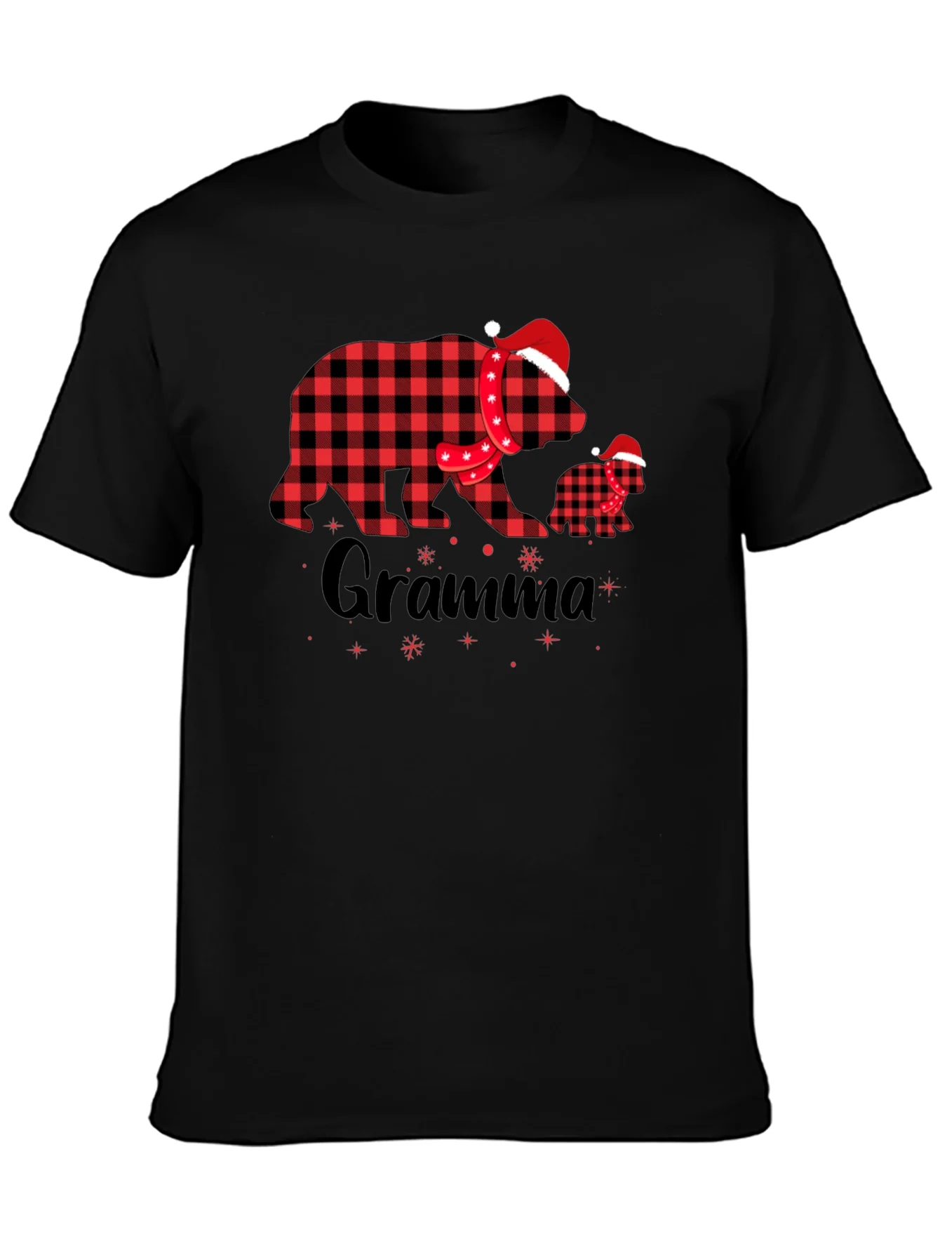 Gramma Bear Plaid Christmas T-Shirt