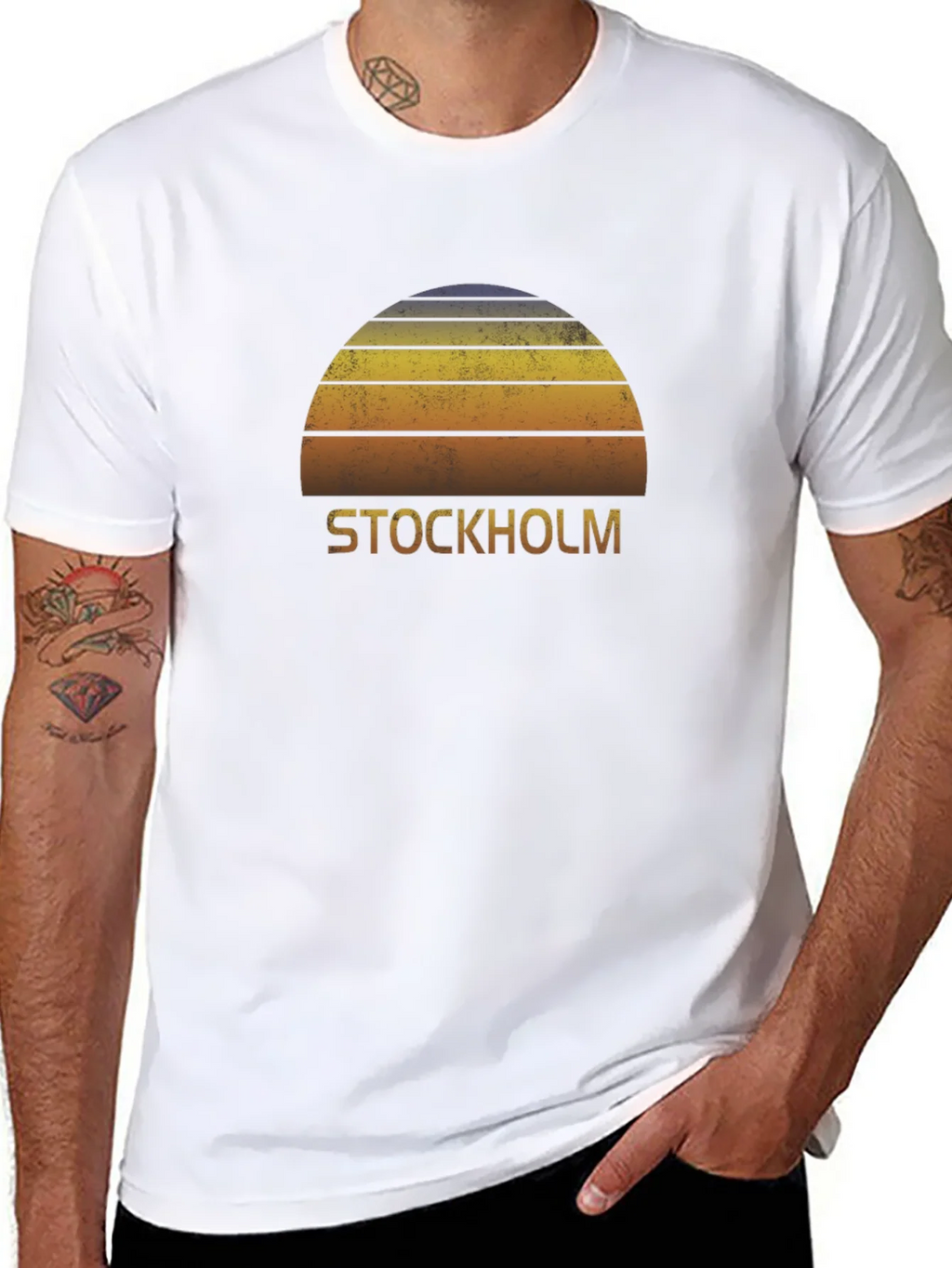 Stockholm Sunset Graphic Tee - Retro Style T-Shirt