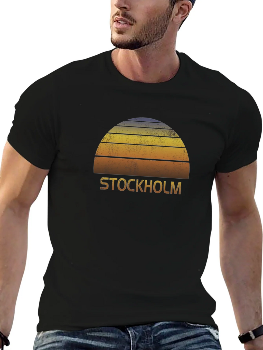 Stockholm Sunset Graphic Tee - Retro Style T-Shirt