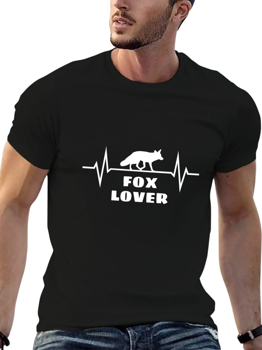 Fox Lover Heartbeat Graphic Tee - Soft Cotton Blend