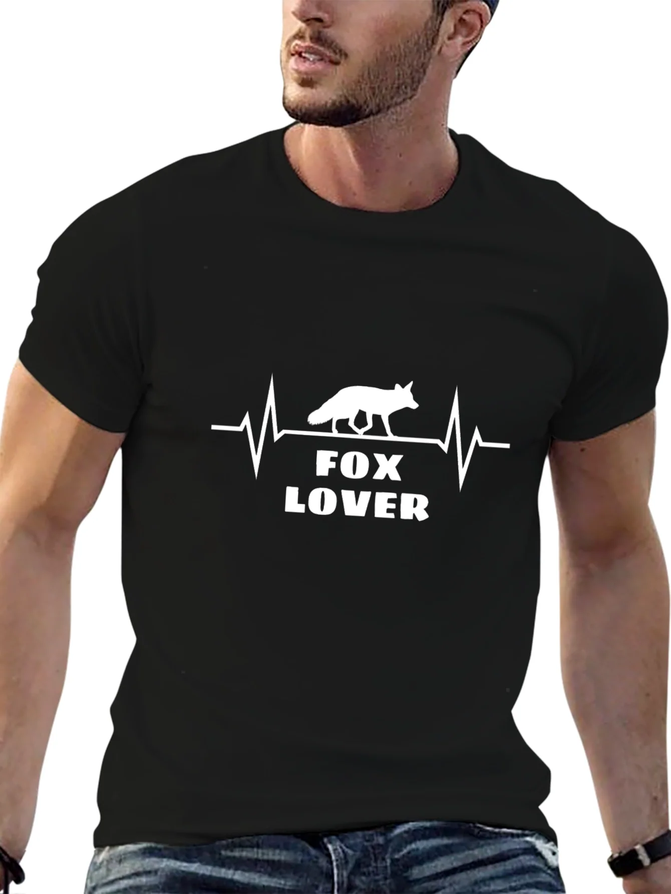 Fox Lover Heartbeat Graphic Tee - Soft Cotton Blend