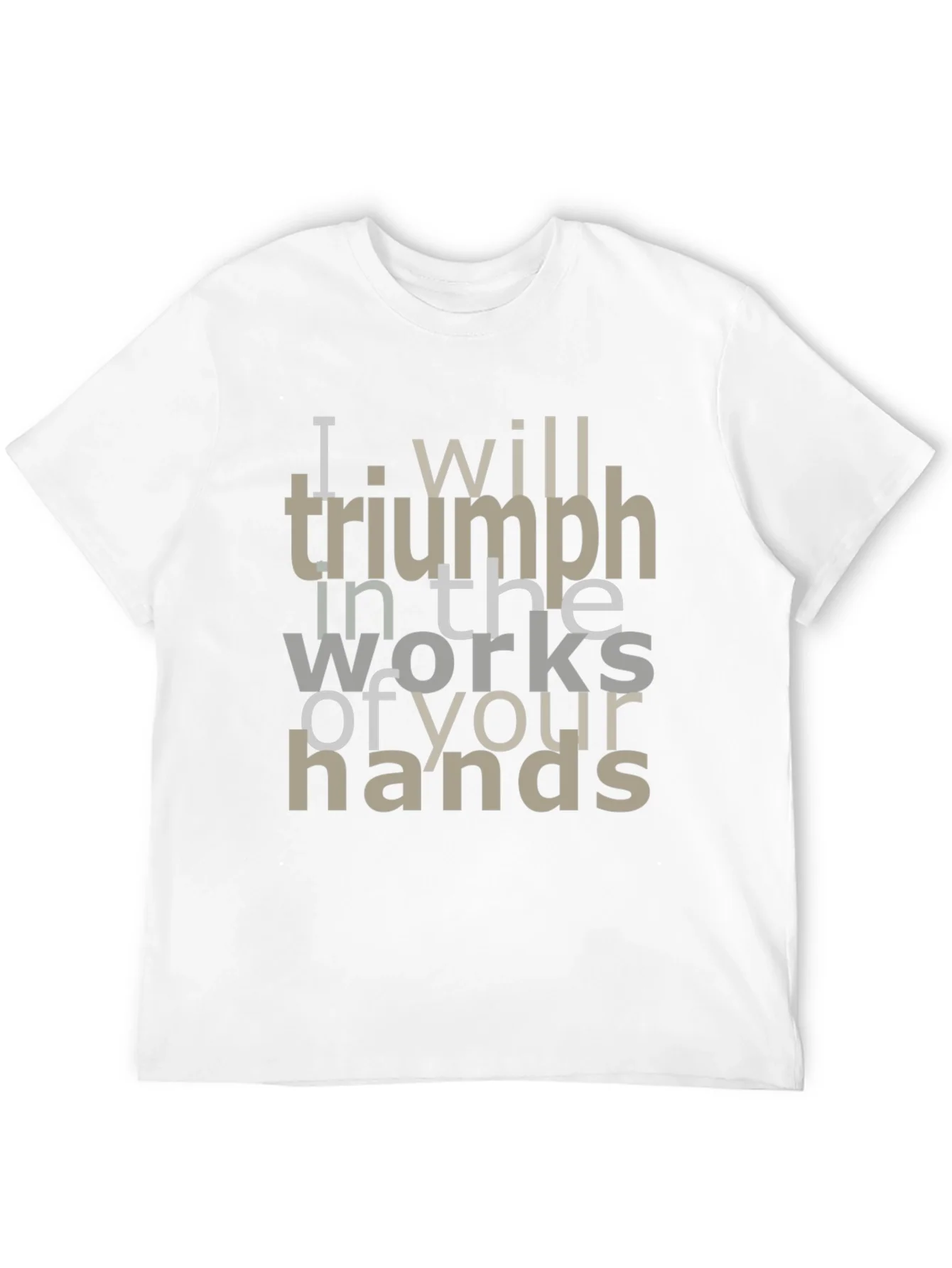 Triumph Graphic Black Tee - Inspirational Word Art Shirt