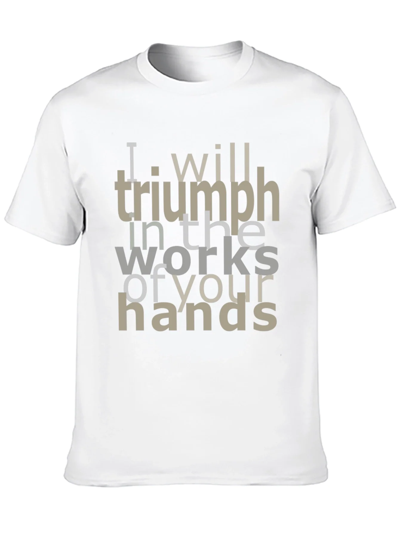 Triumph Graphic Black Tee - Inspirational Word Art Shirt
