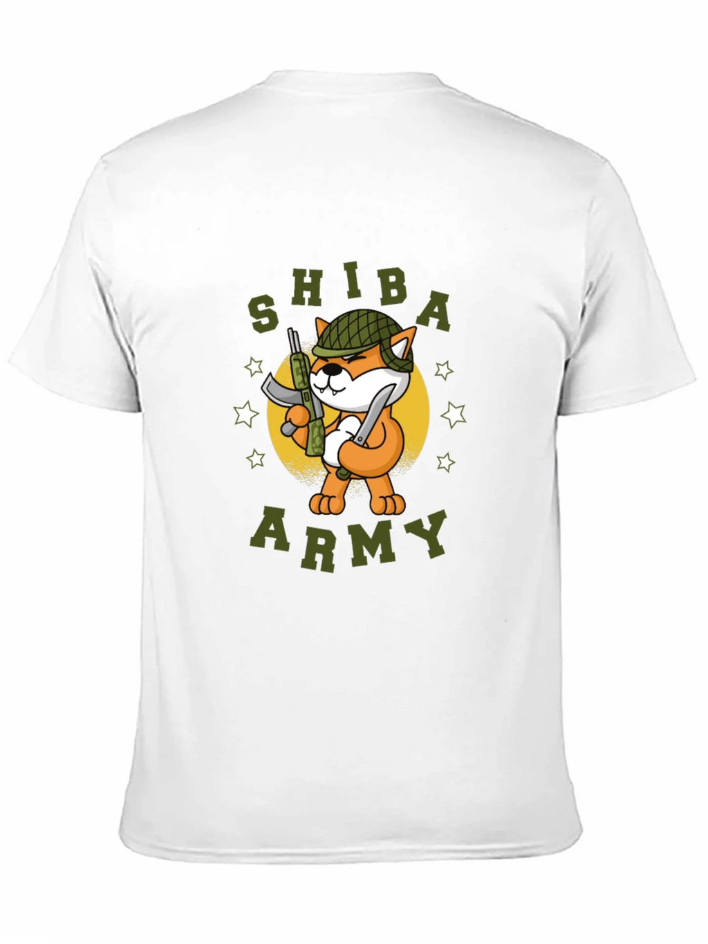 Shiba Army Graphic Tee - Black Cotton T-Shirt