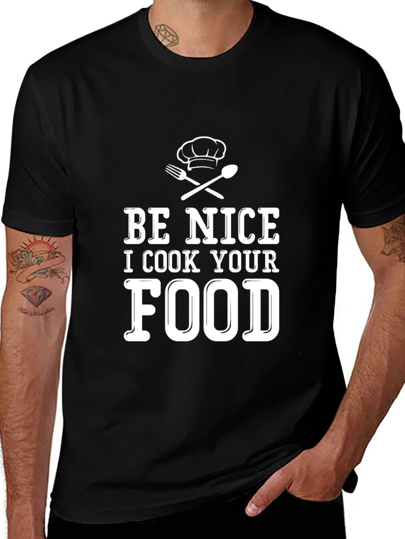 Be Nice I Cook Your Food Funny Chef T-Shirt