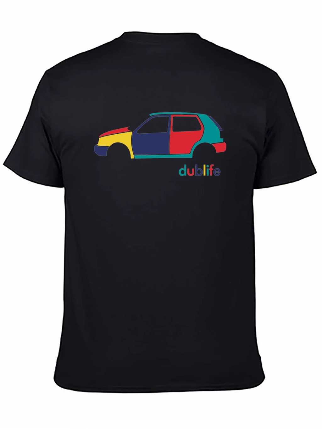 Dublife Car Graphic Tee - Mens Black Cotton T-Shirt