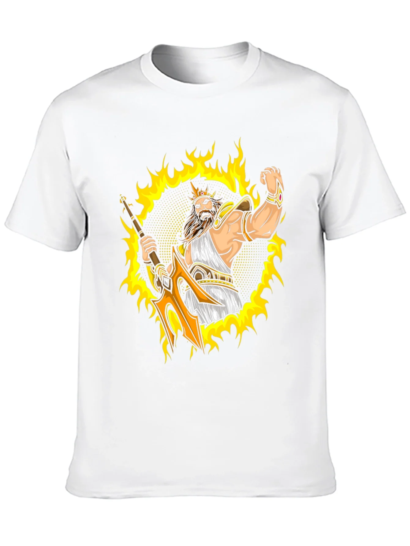 Poseidon Graphic Tee - Black Cotton T-Shirt