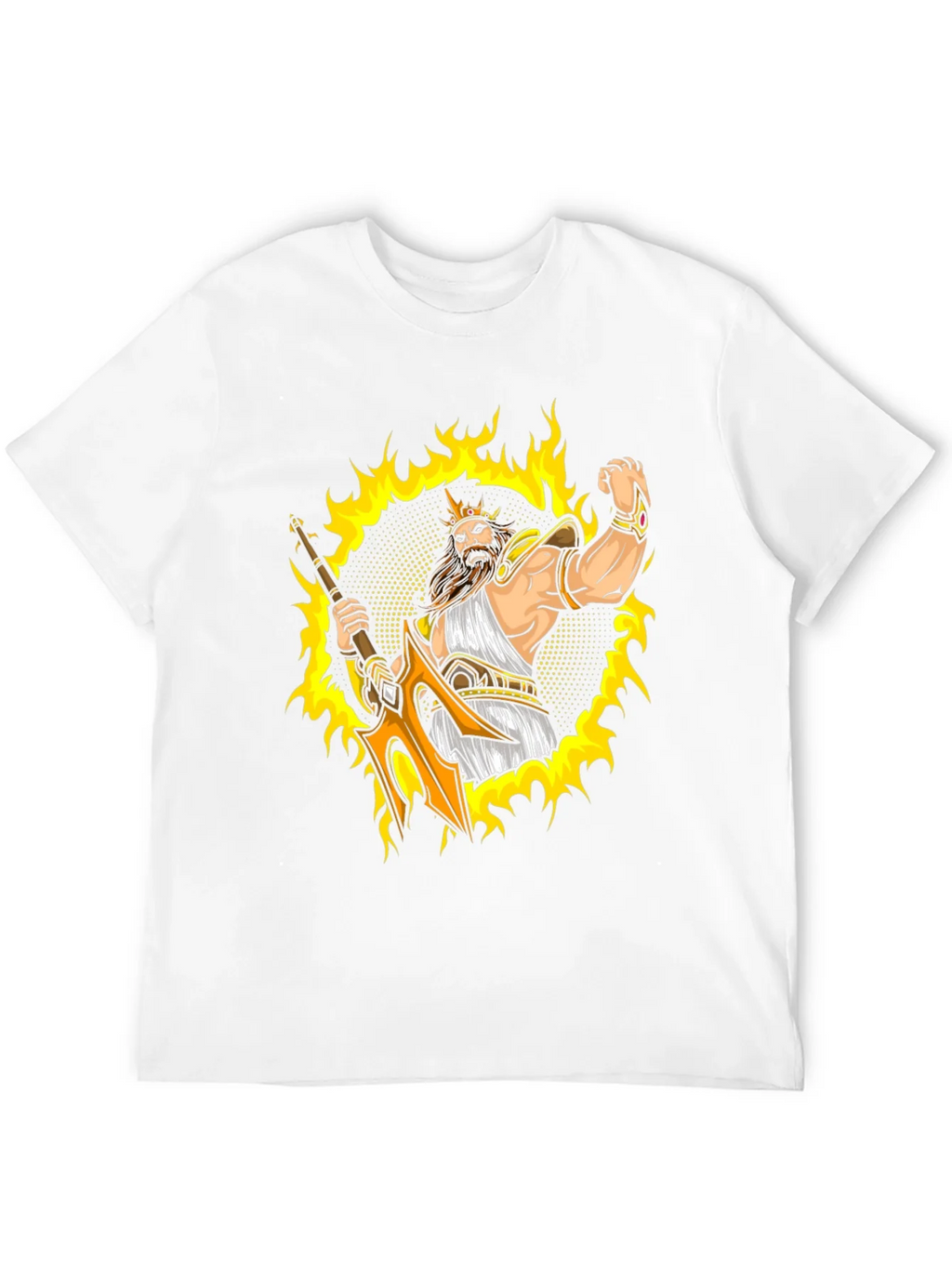 Poseidon Graphic Tee - Black Cotton T-Shirt