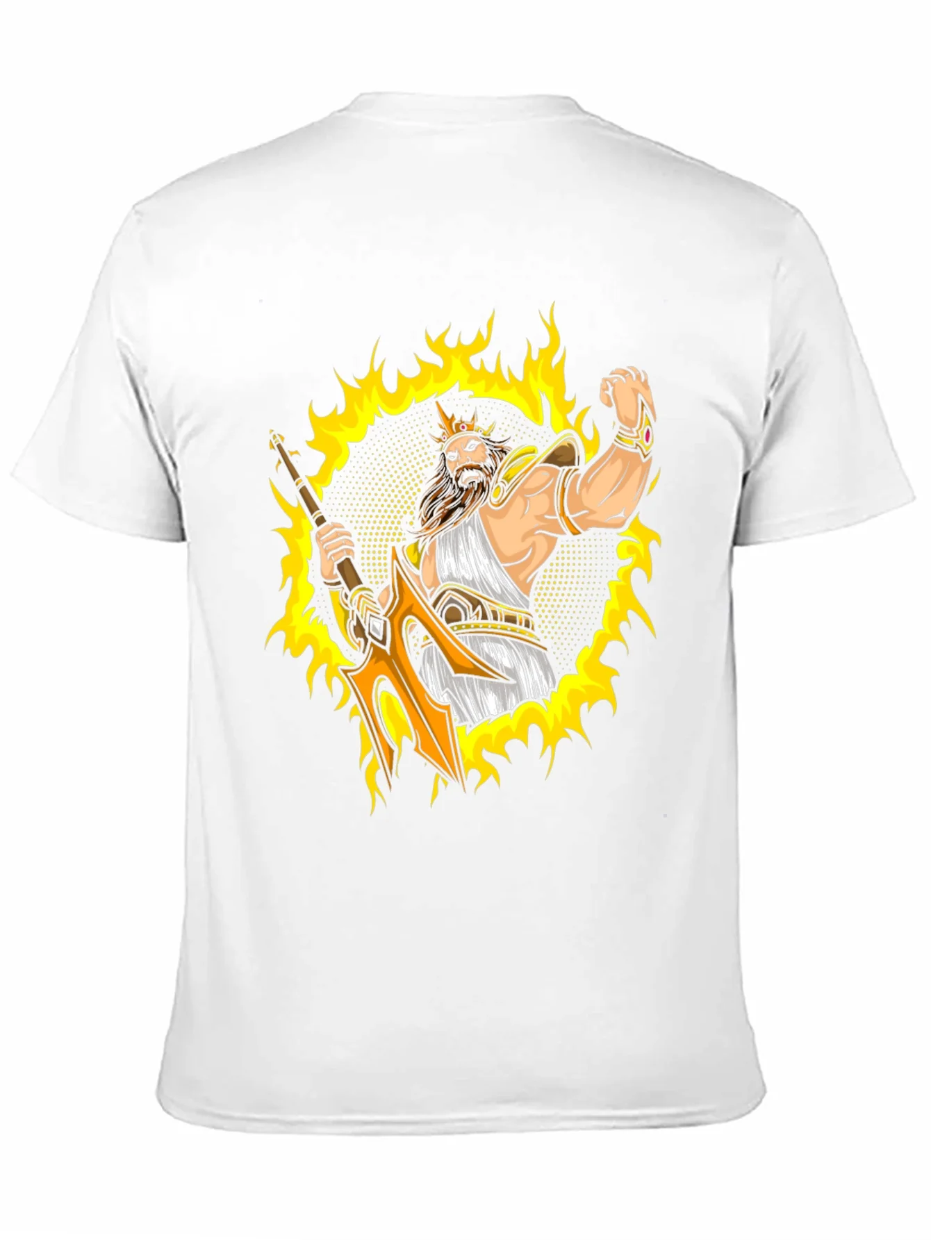 Poseidon Graphic Tee - Black Cotton T-Shirt