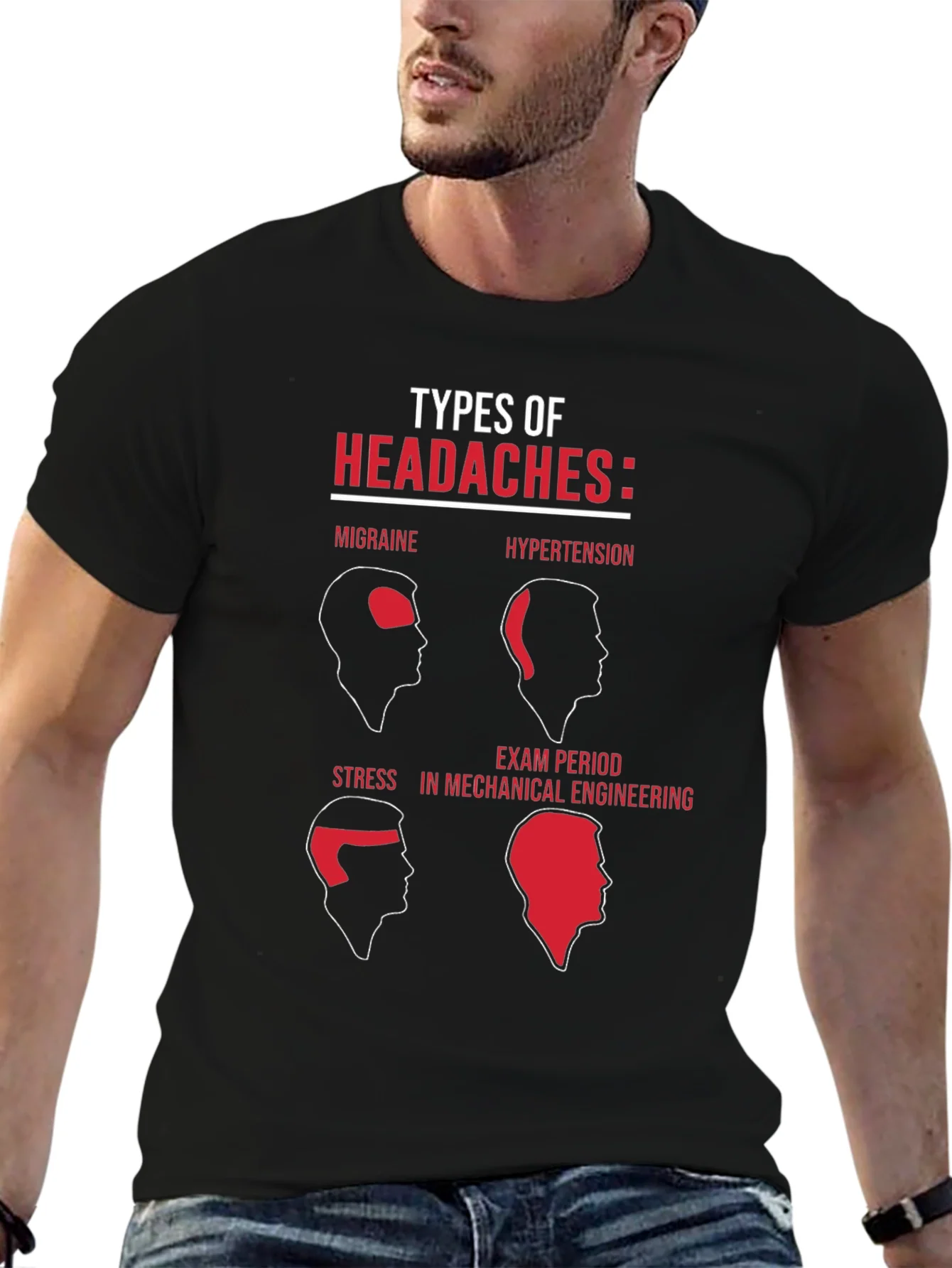 Types of Headaches Graphic T-Shirt
