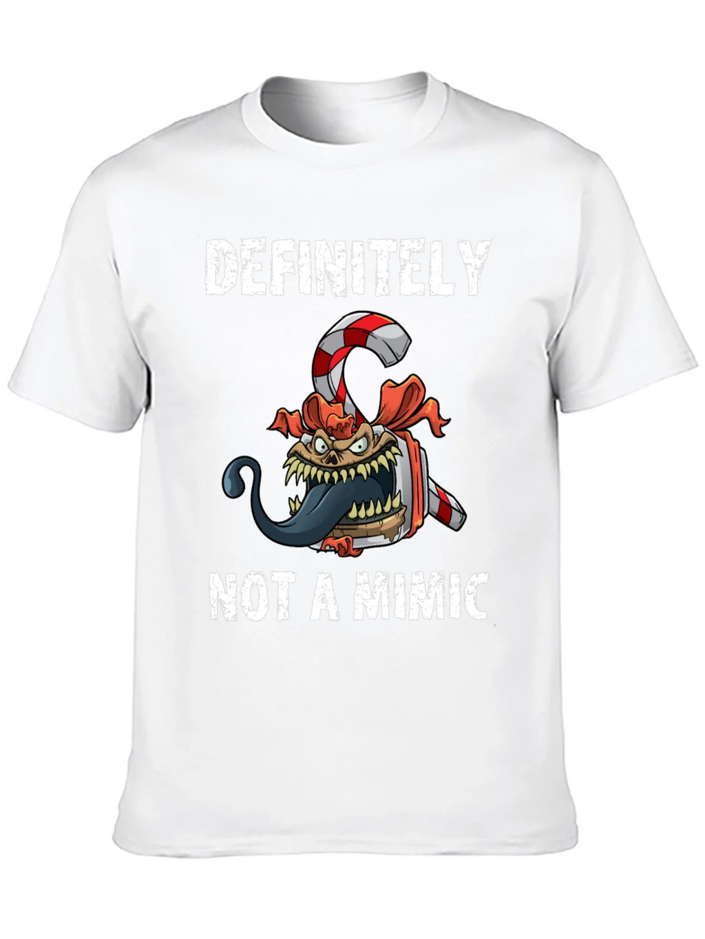Definitely Not A Mimic Christmas Candy Monster T-Shirt