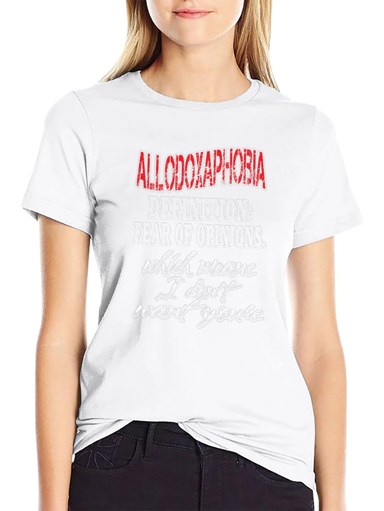 Allodoxaphobia Definition T-Shirt - Fear of Opinions Tee