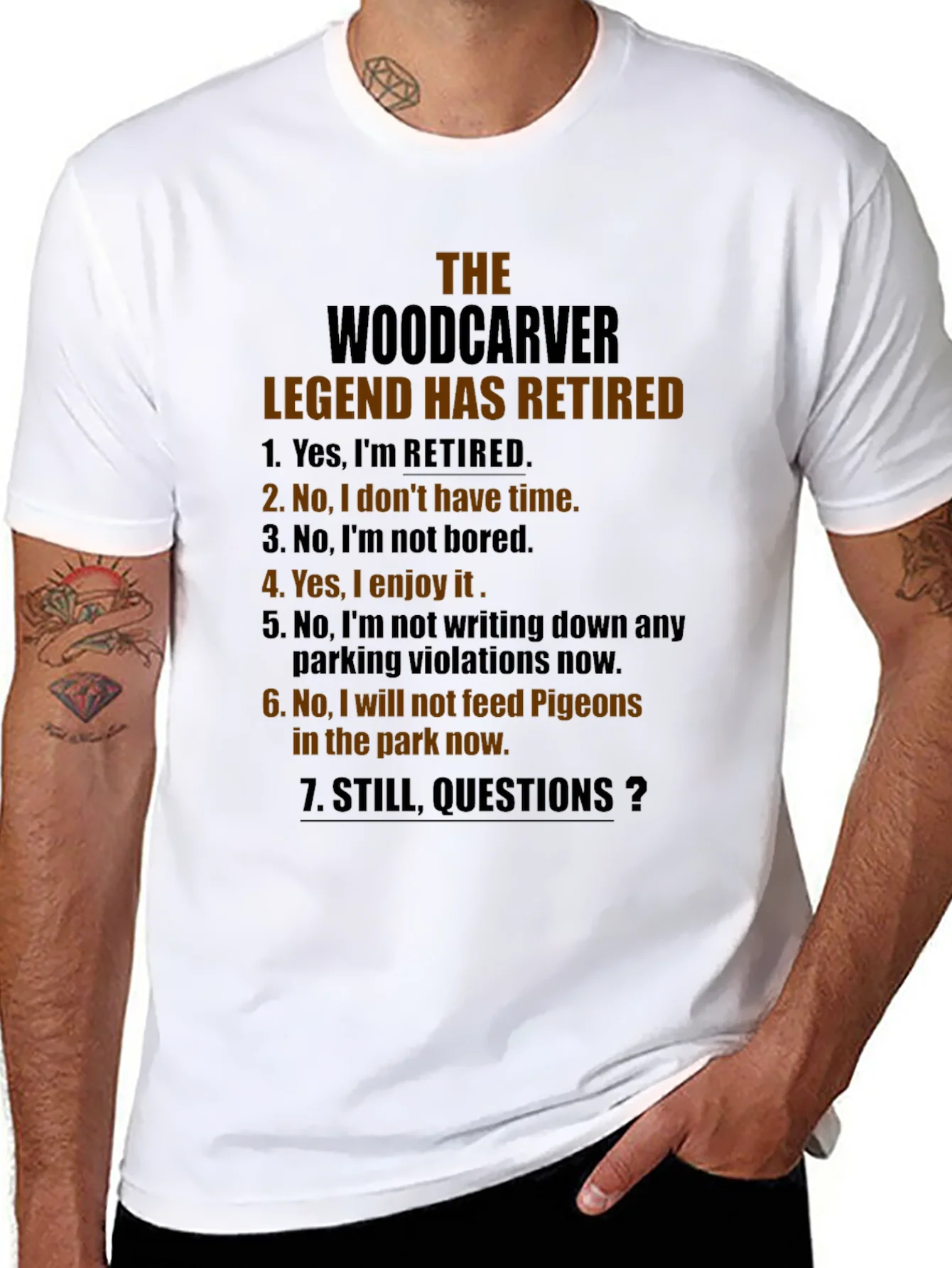 Woodcarver Legend Retired Graphic Novelty T-Shirt