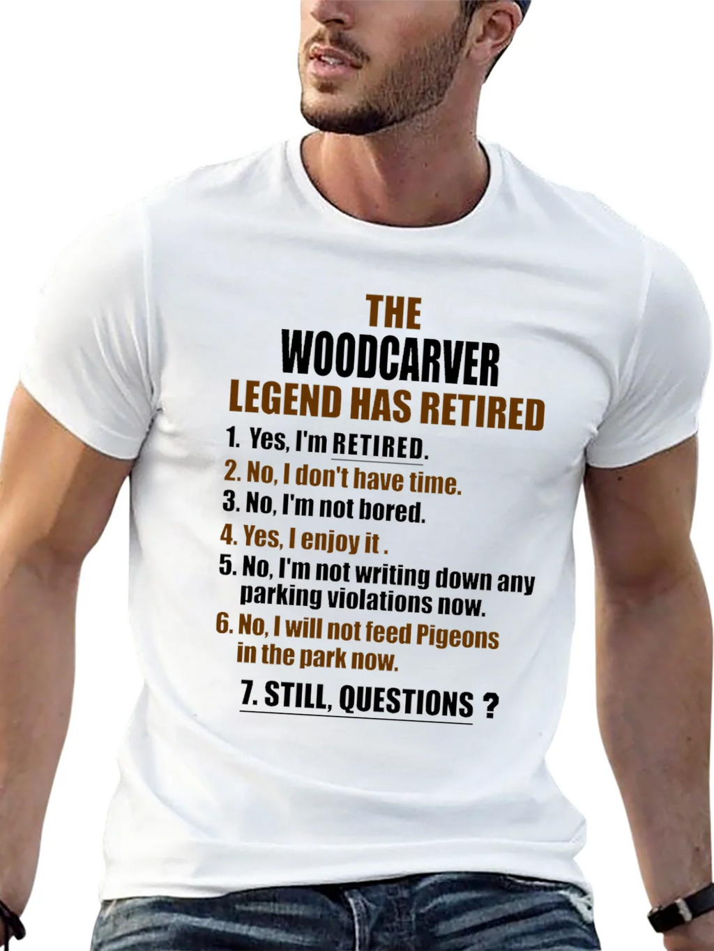 Woodcarver Legend Retired Graphic Novelty T-Shirt