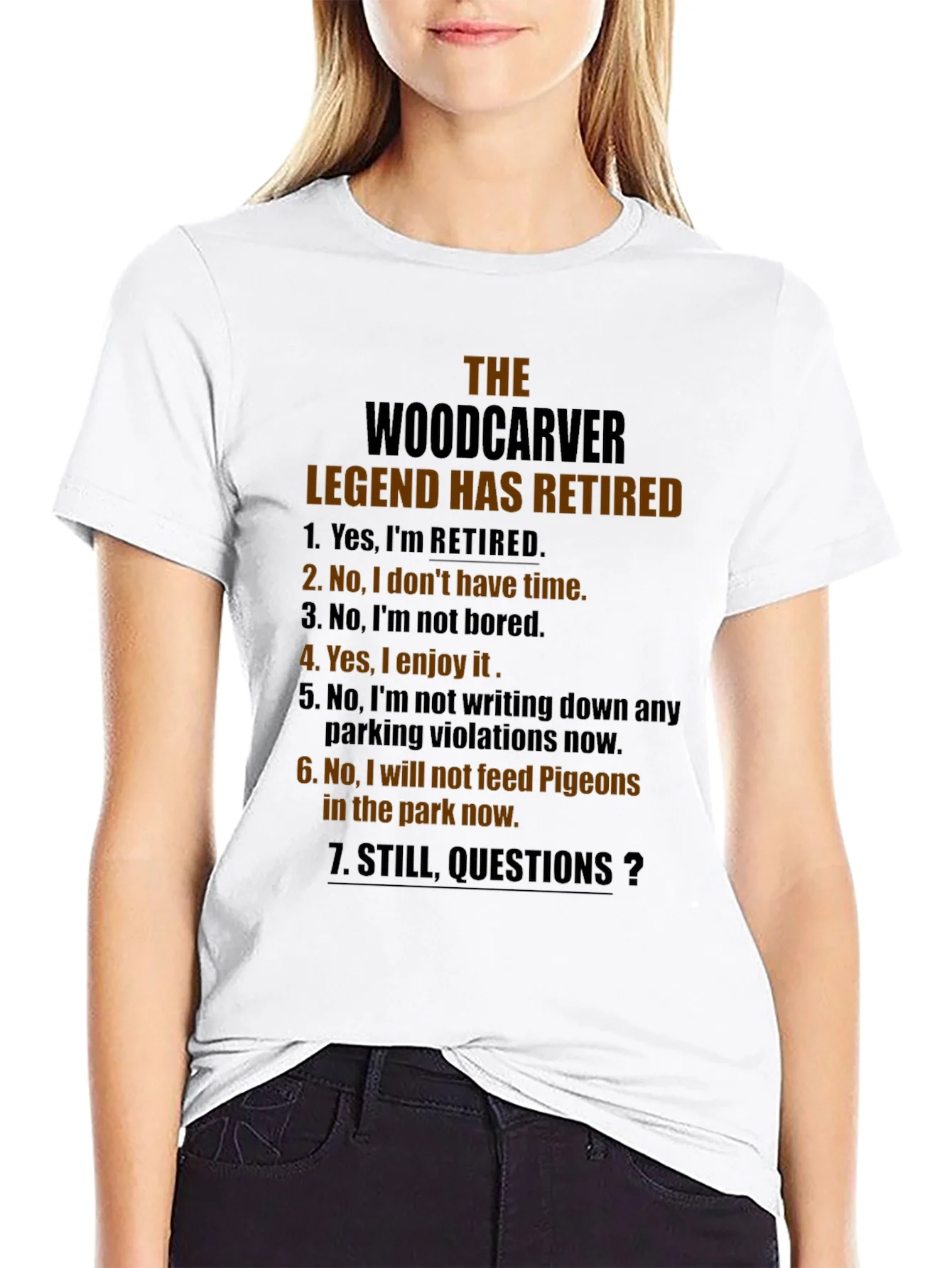 Woodcarver Legend Retired Graphic Novelty T-Shirt