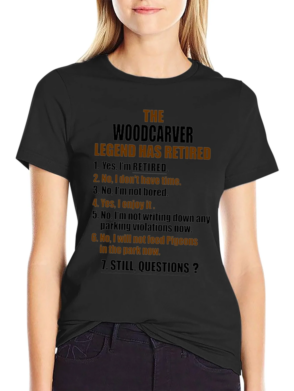 Woodcarver Legend Retired Graphic Novelty T-Shirt