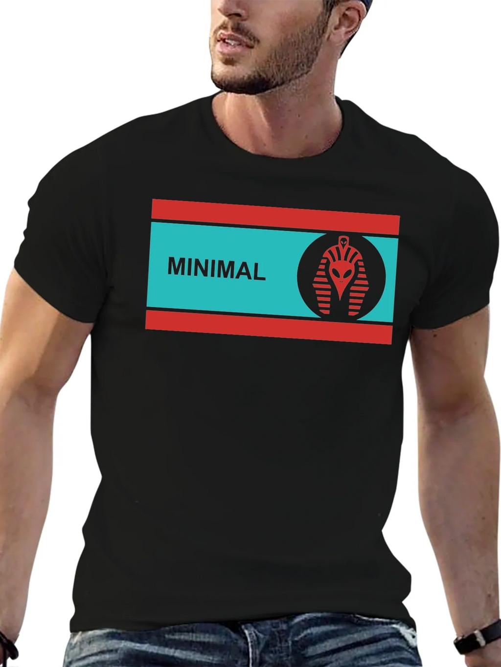 Minimalist Alien Pharaoh T-Shirt