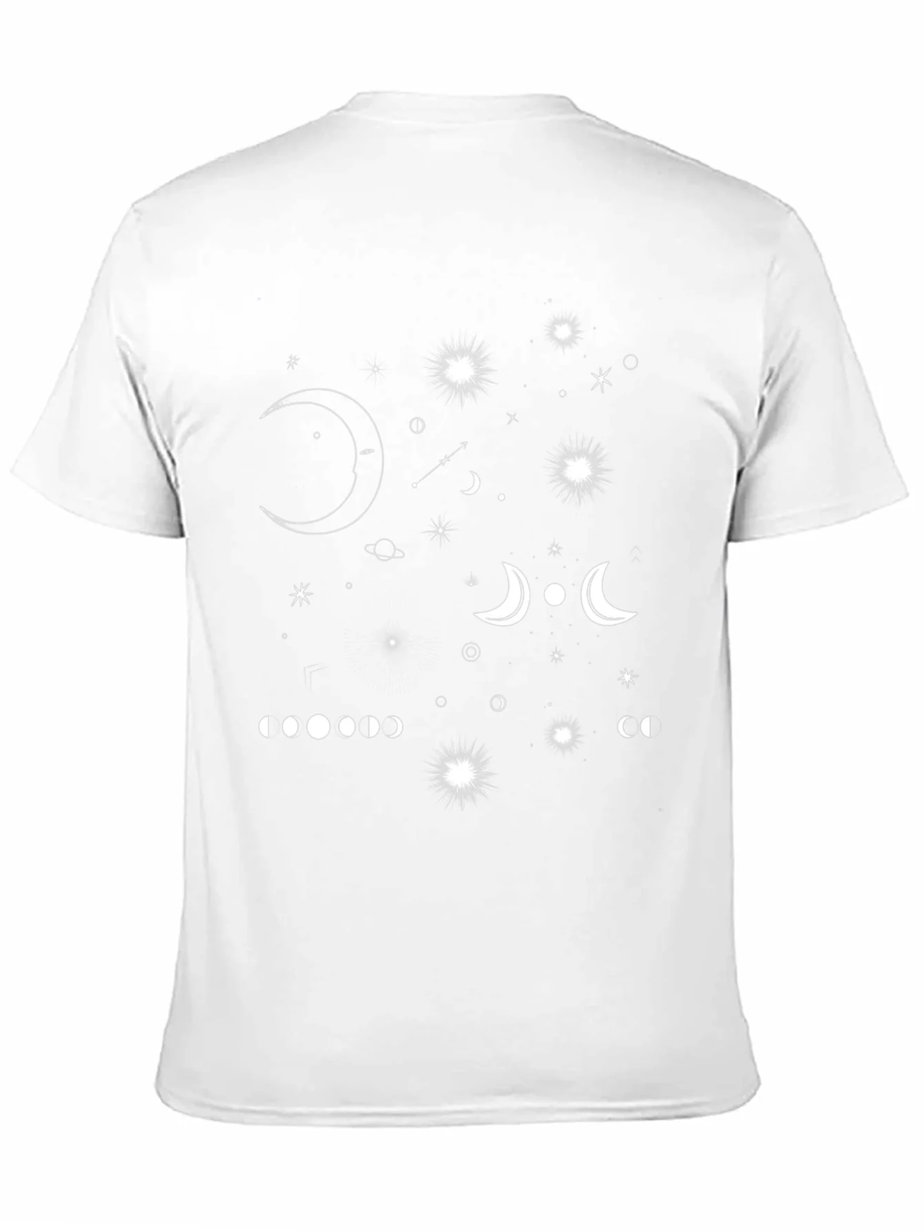 Cosmic Moon Phases Black Graphic Tee