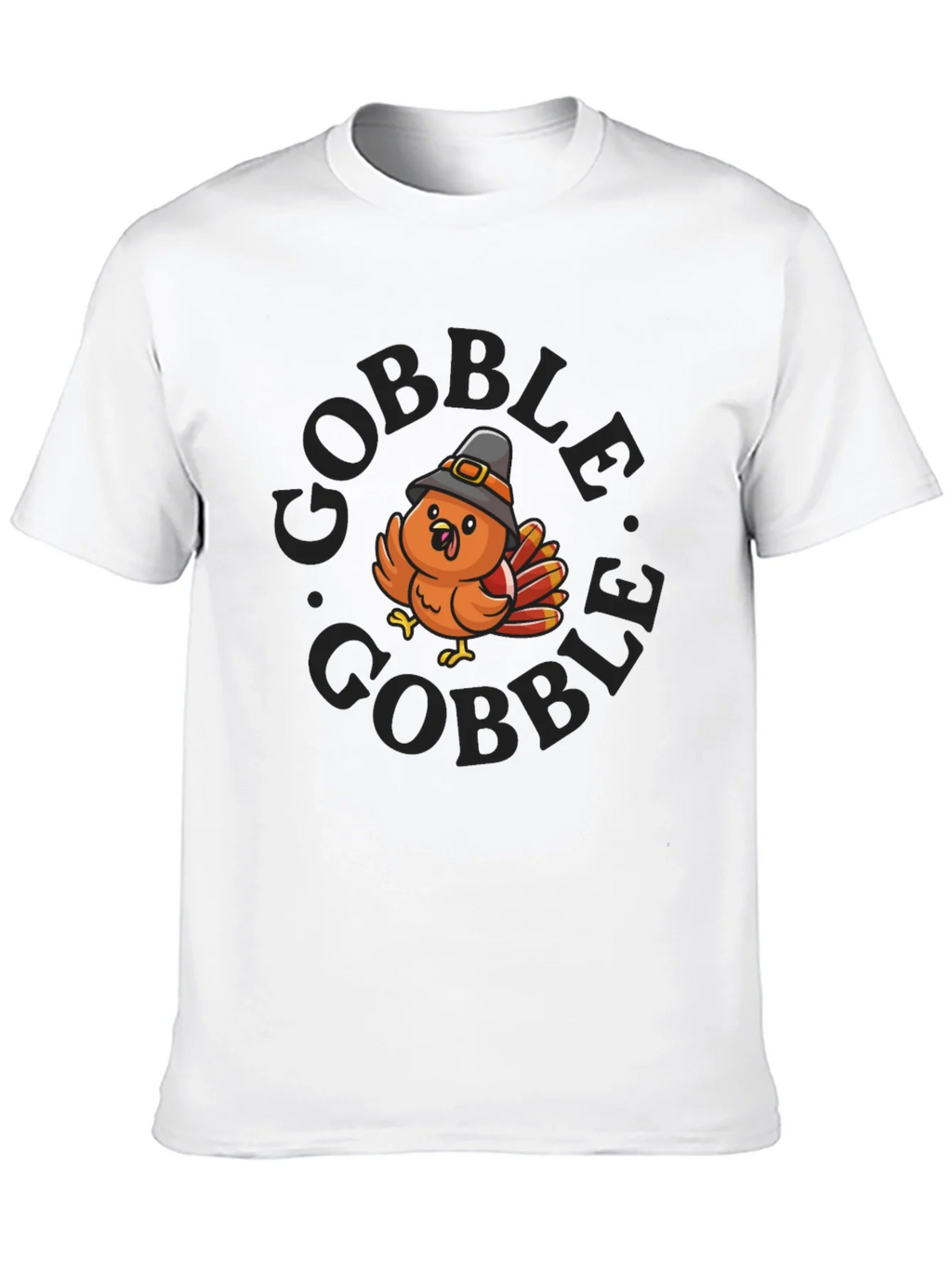 Gobble Turkey Graphic T-Shirt - Thanksgiving