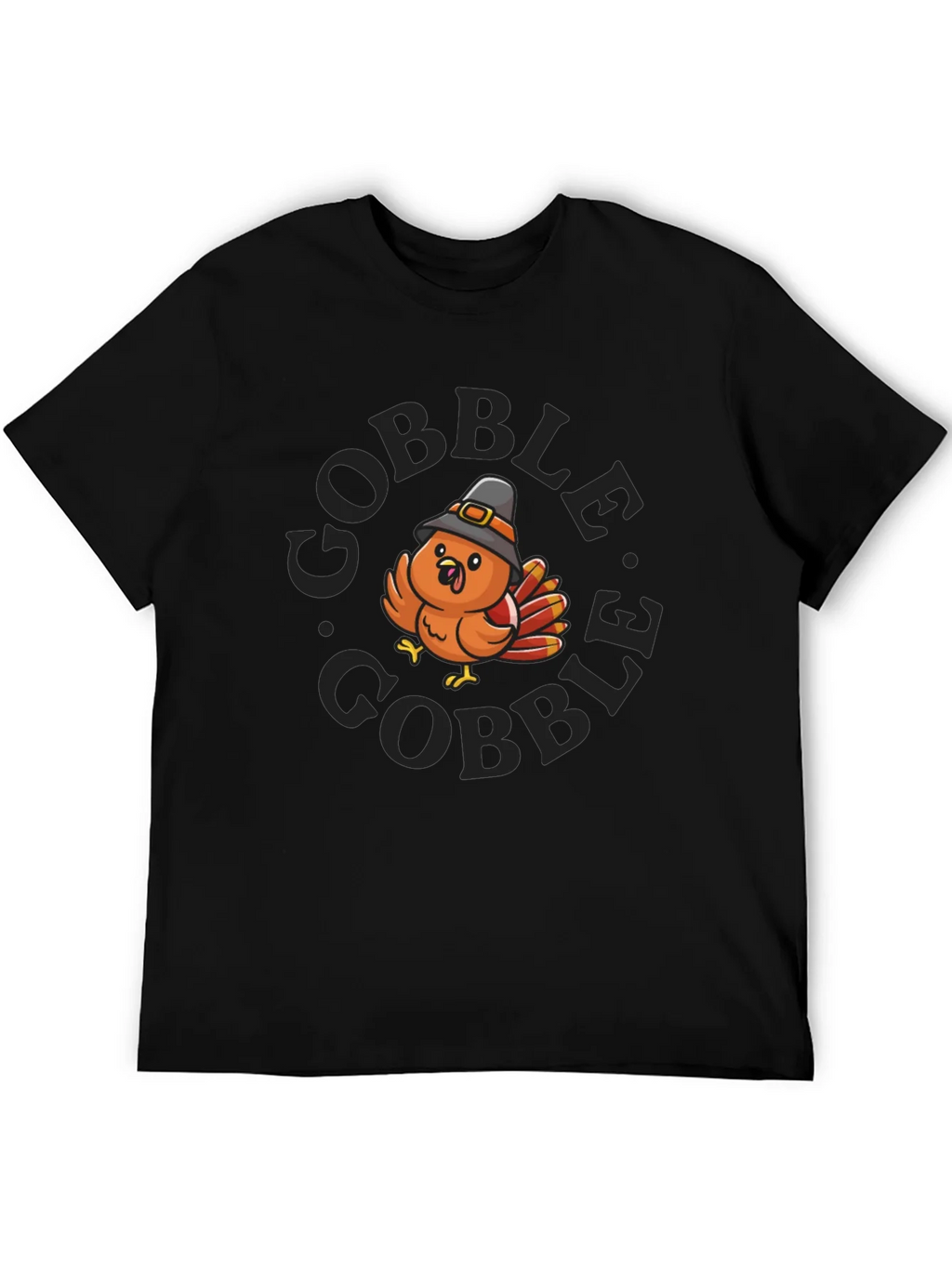 Gobble Turkey Graphic T-Shirt - Thanksgiving