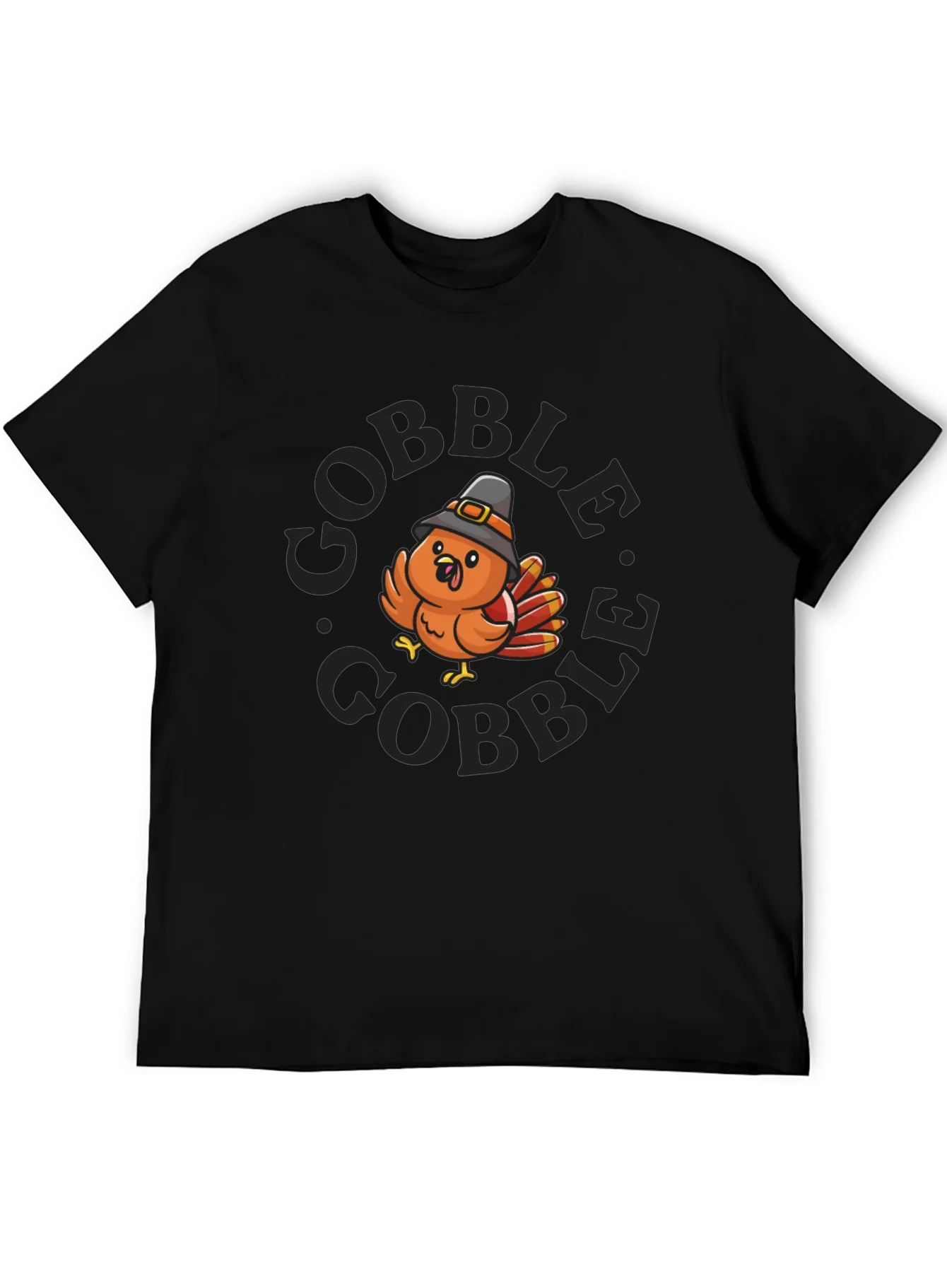 Gobble Turkey Graphic T-Shirt - Thanksgiving