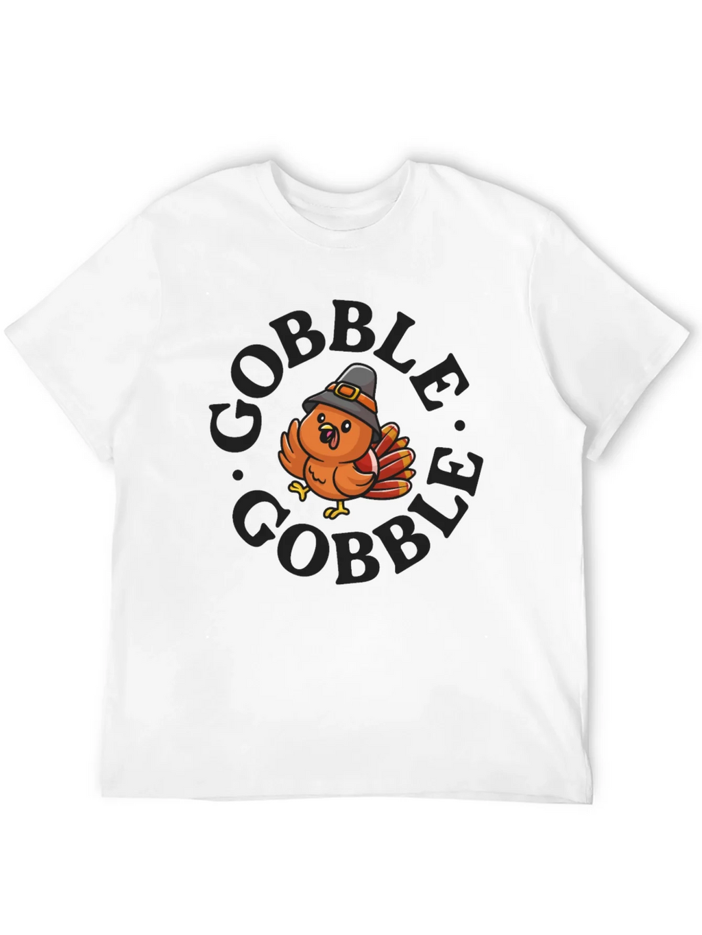 Gobble Turkey Graphic T-Shirt - Thanksgiving