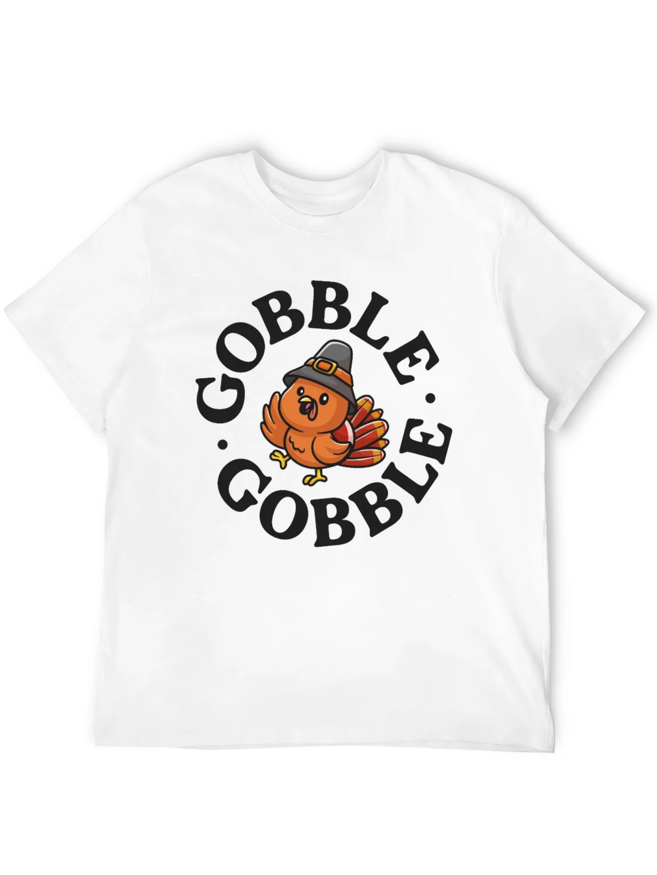 Gobble Turkey Graphic T-Shirt - Thanksgiving