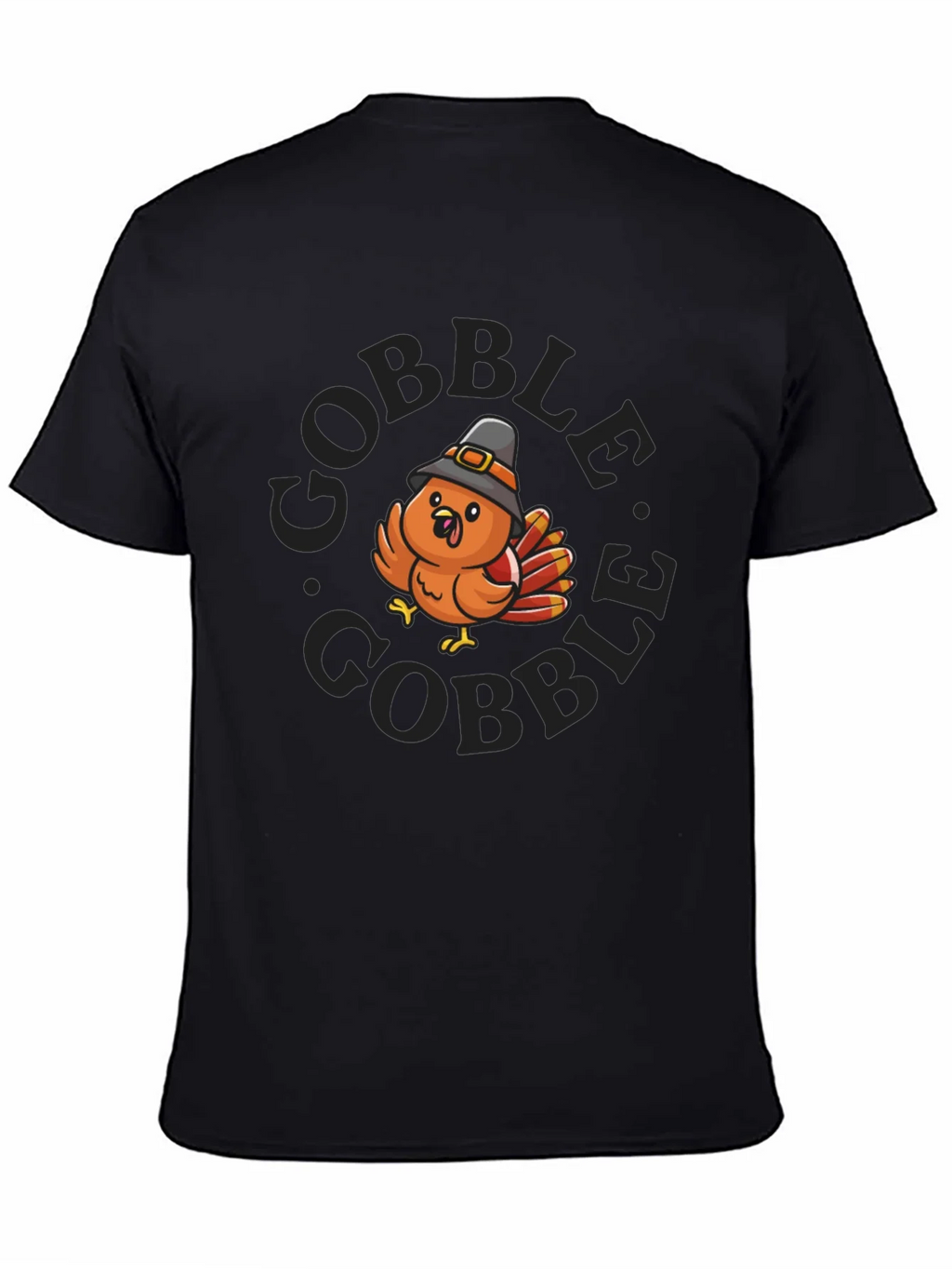 Gobble Turkey Graphic T-Shirt - Thanksgiving
