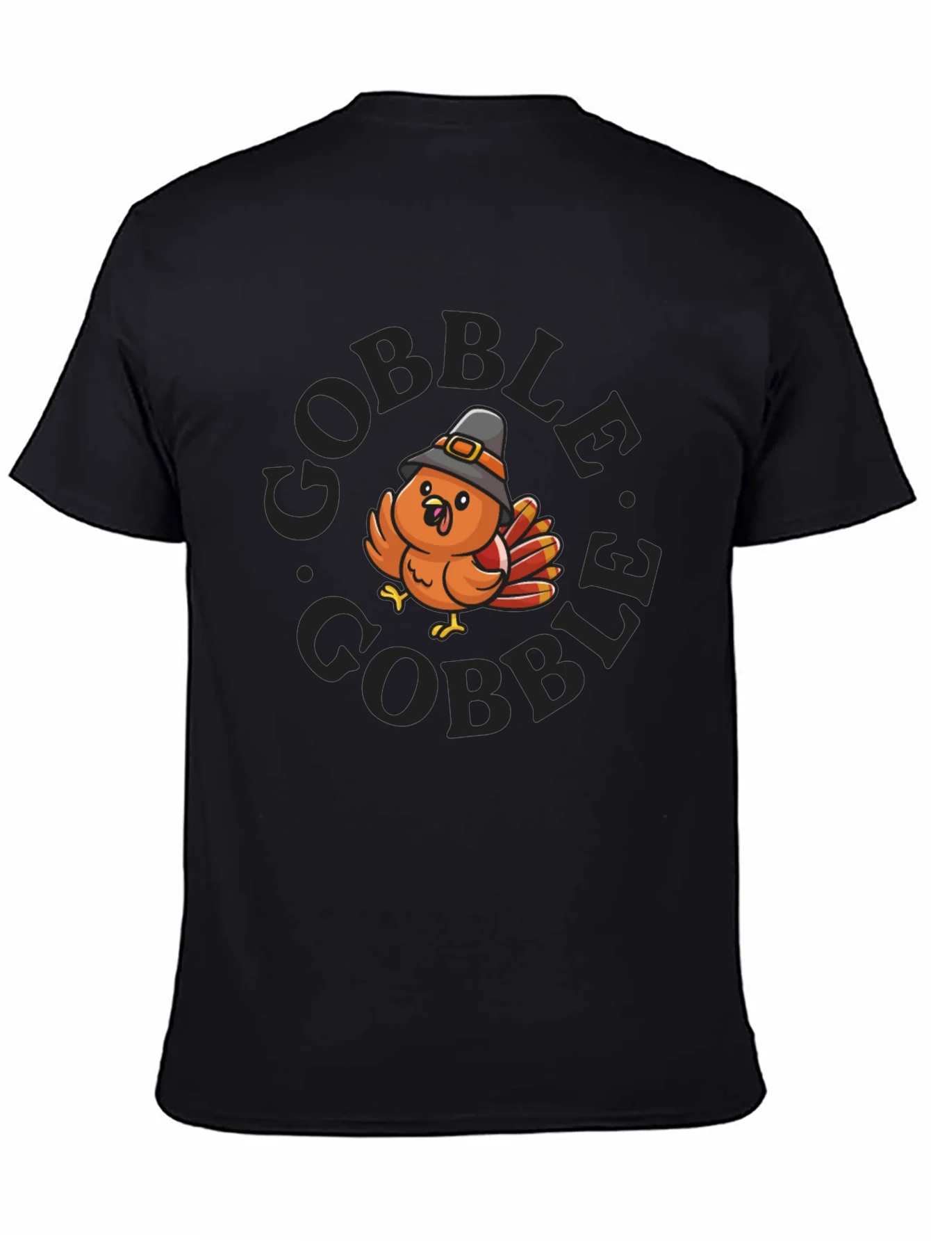 Gobble Turkey Graphic T-Shirt - Thanksgiving
